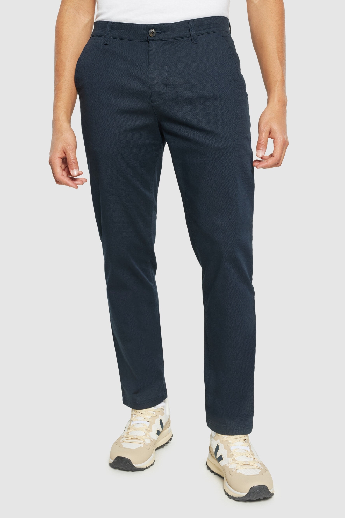 KnowledgeCotton Apparel Herren vegan Hose Canvas Chuck Regular Total Eclipse Navy