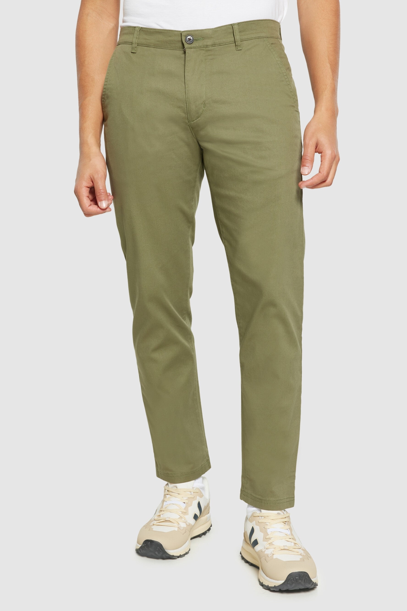 KnowledgeCotton Apparel Herren vegan Hose Canvas Chuck Regular Gebrannte Olive