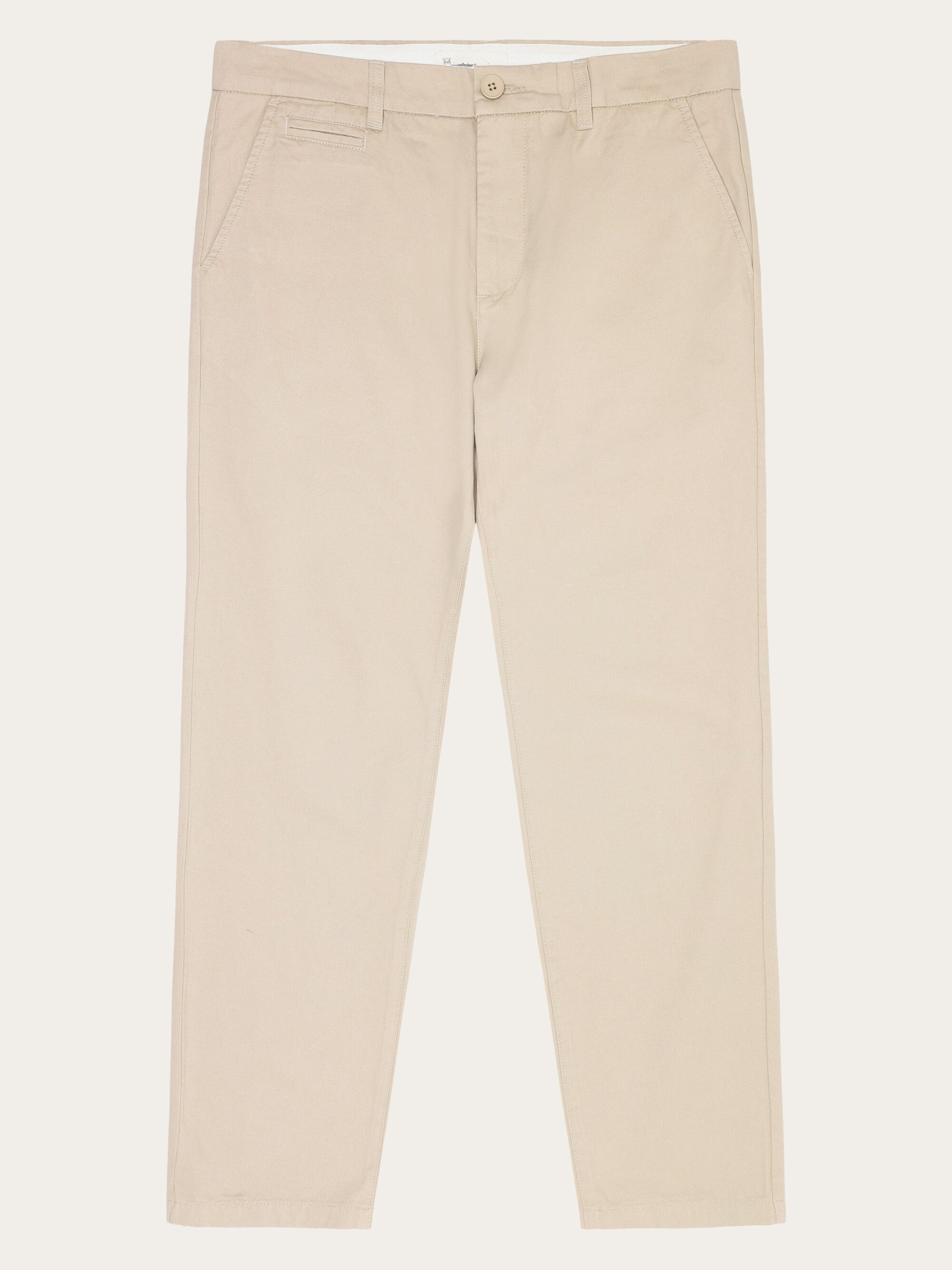 KnowledgeCotton Apparel men vegan Chino Pants Chuck Regular Twill Light Feather Gray