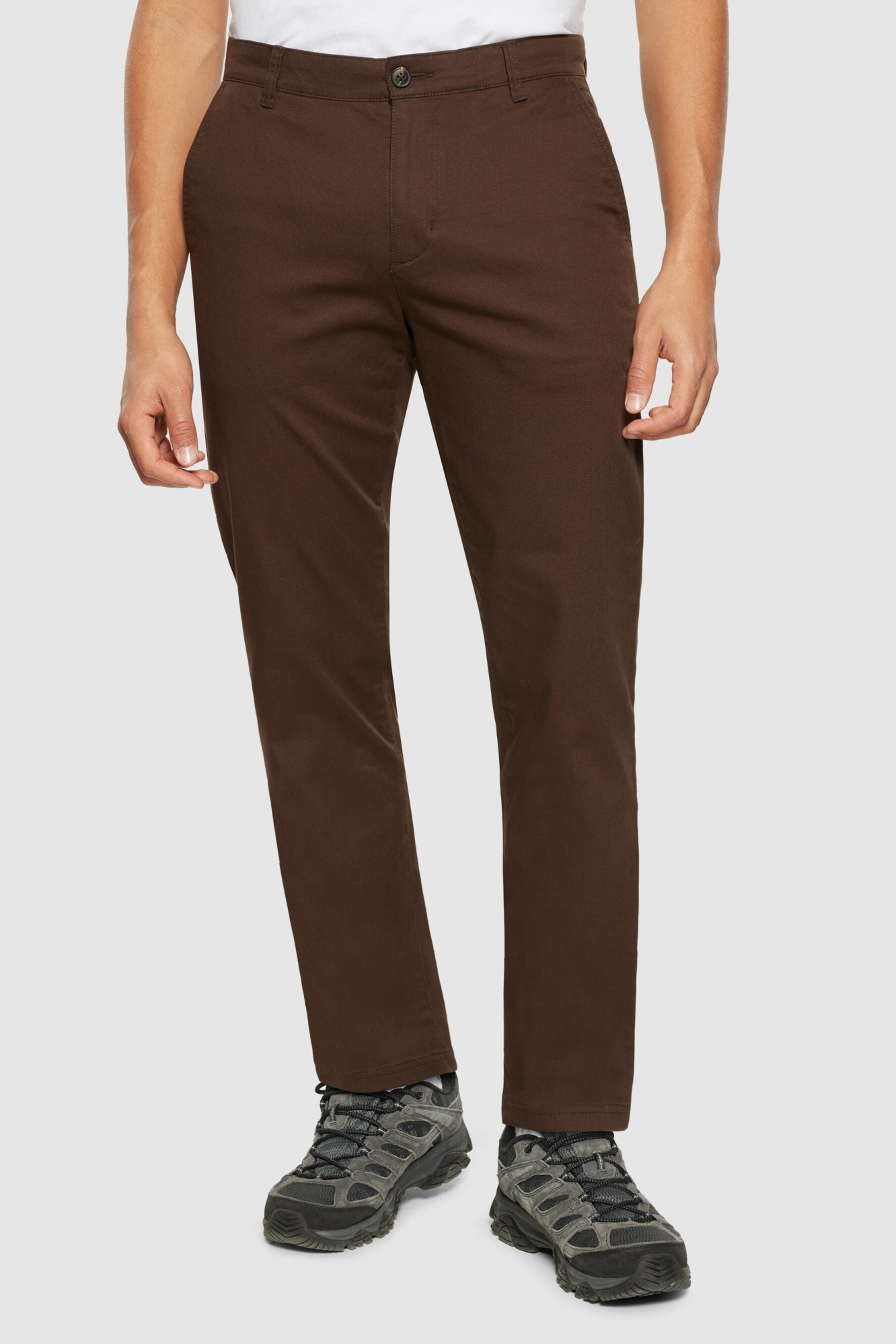 KnowledgeCotton Apparel Herren vegan Hose Canvas Chuck Regular Demitasse Braun