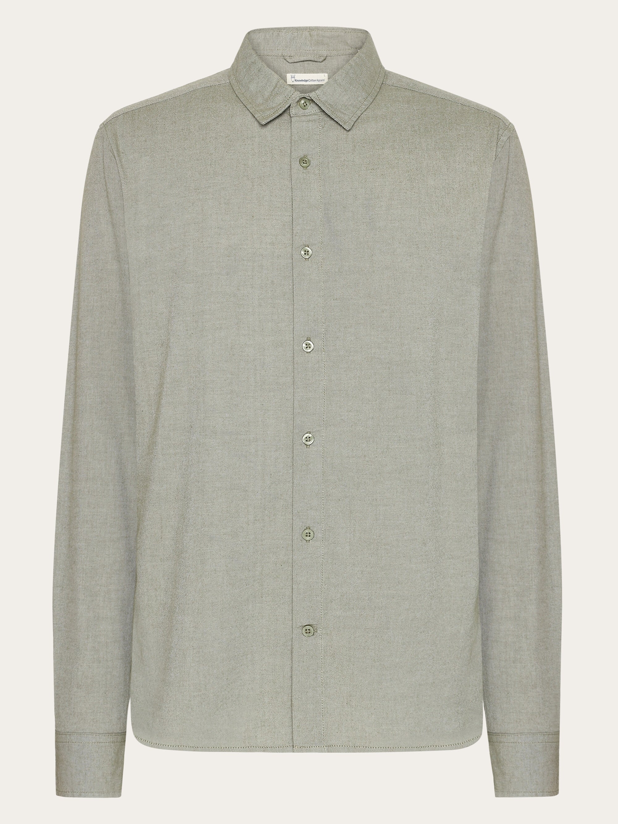 KnowledgeCotton Apparel men vegan Shirt Light Twill Burned Olive