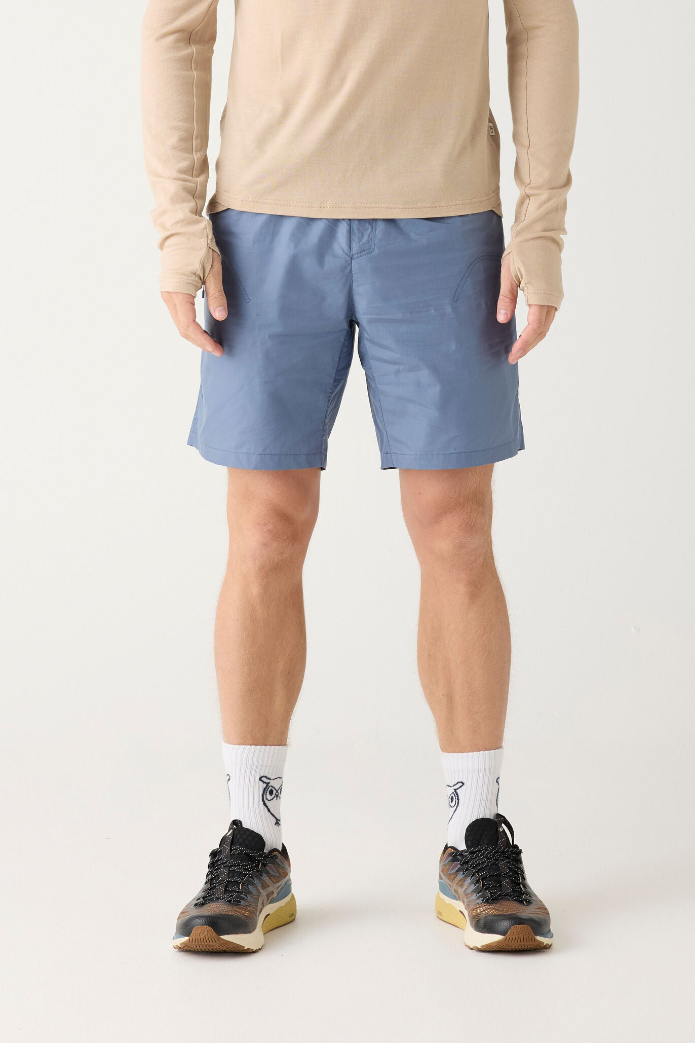 Image of KnowledgeCotton Apparel mannen vegan Shorts Vent Ripstop 90 Vintage Indigo