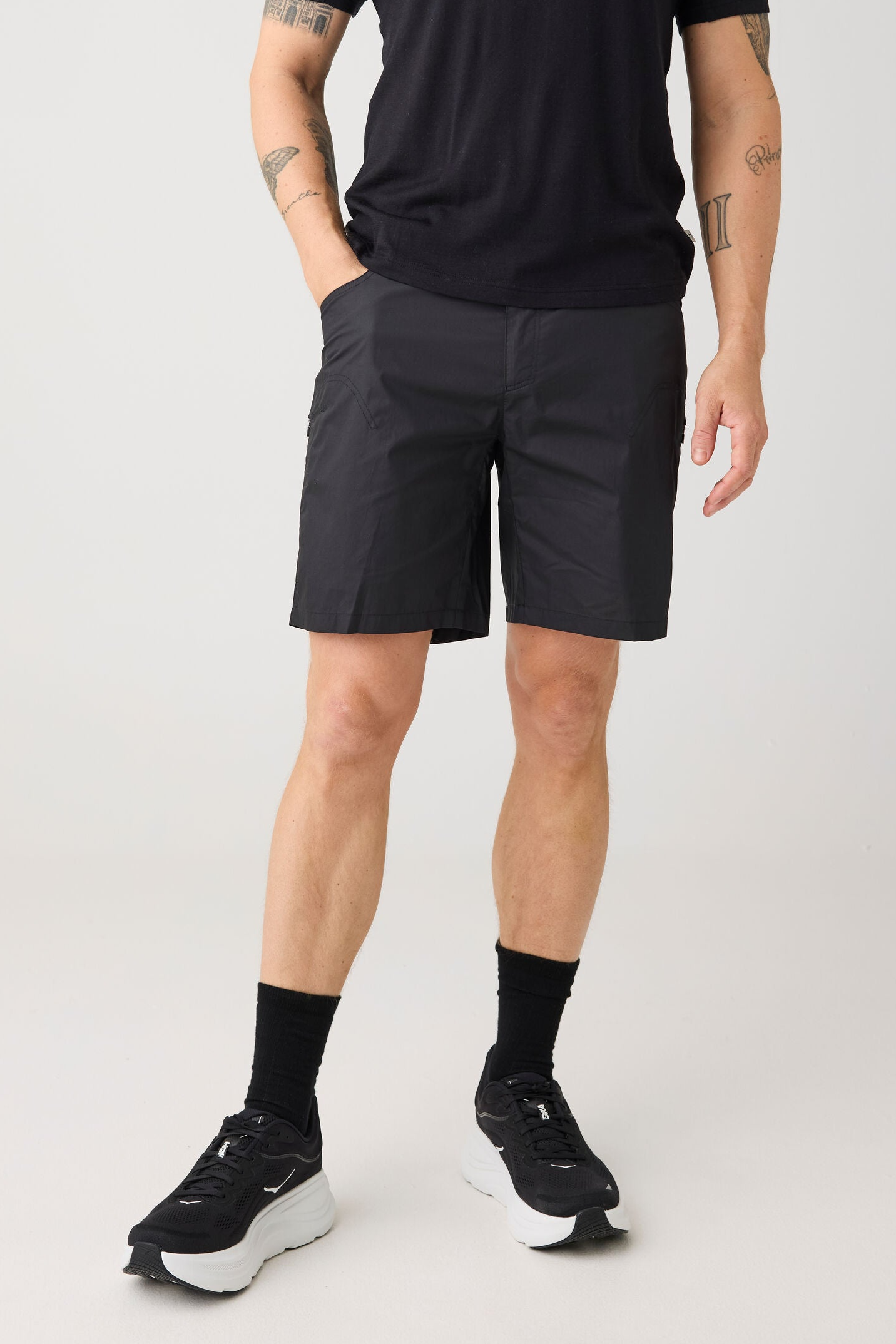 Image of KnowledgeCotton Apparel mannen vegan Shorts Vent Ripstop 90 Zwart Jet