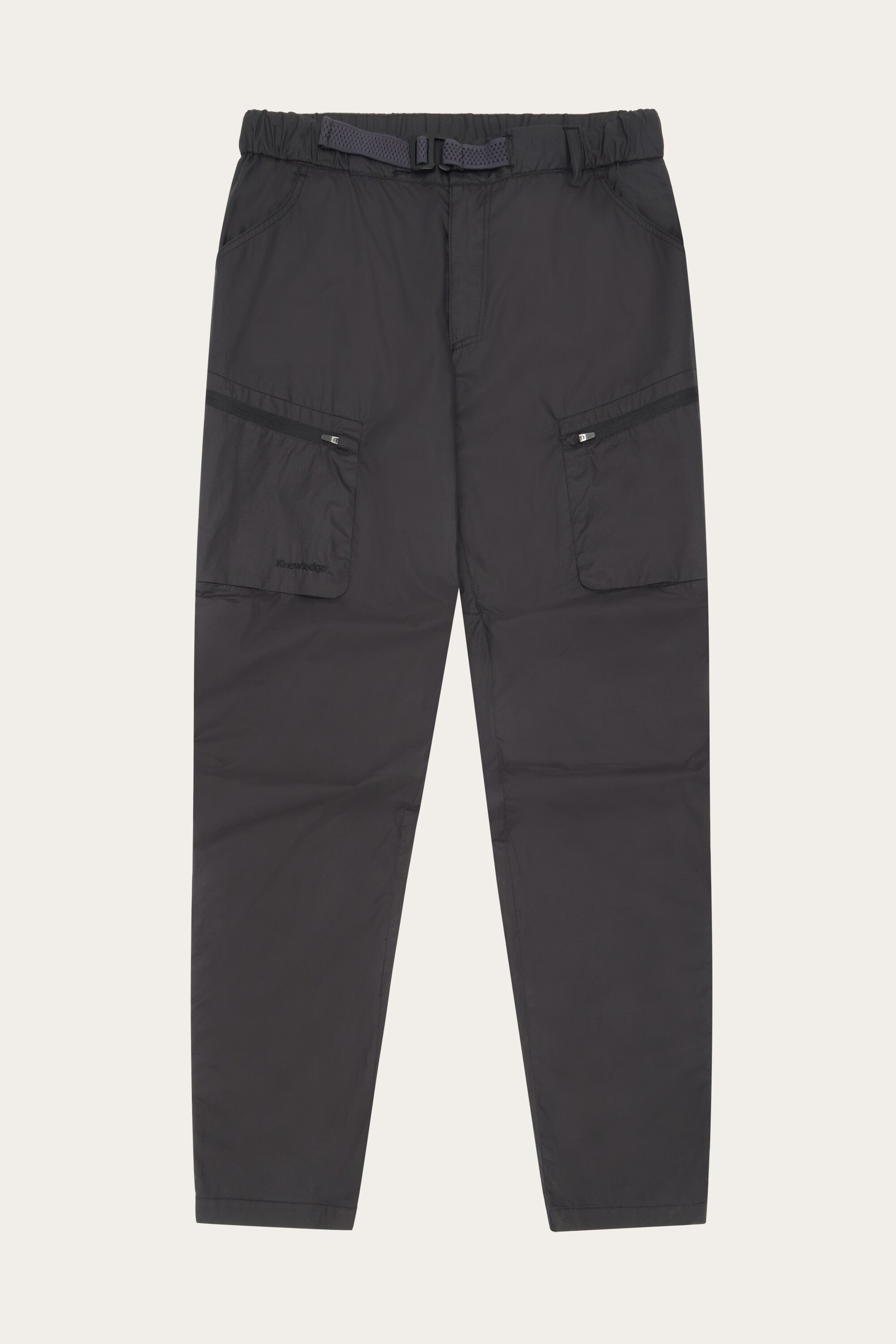 Image of KnowledgeCotton Apparel mannen vegan Broek Vent Ripstop 90 Zwart Jet