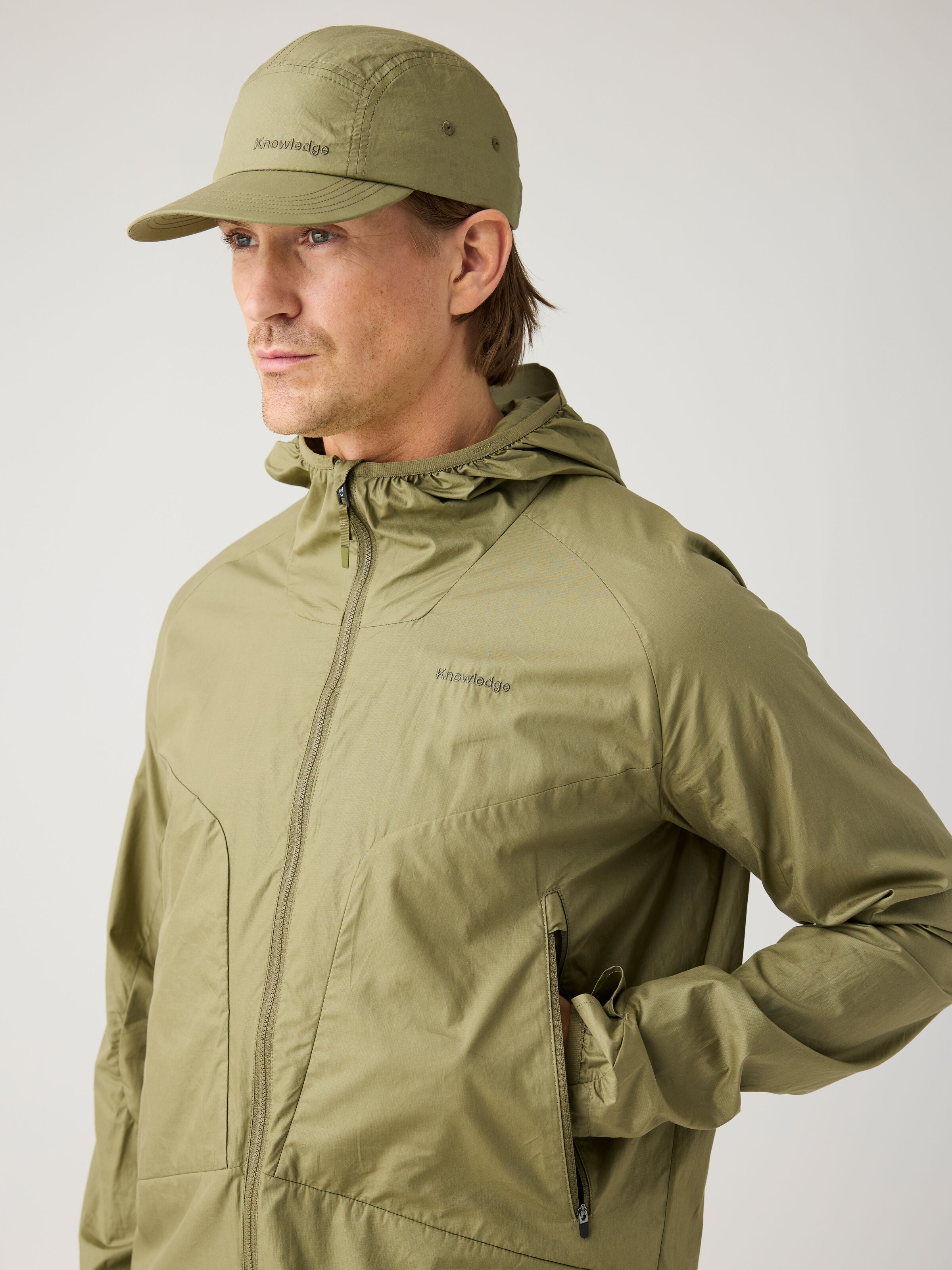 KnowledgeCotton Apparel men vegan Jacket Vent Ripstop 90 Burned Olive