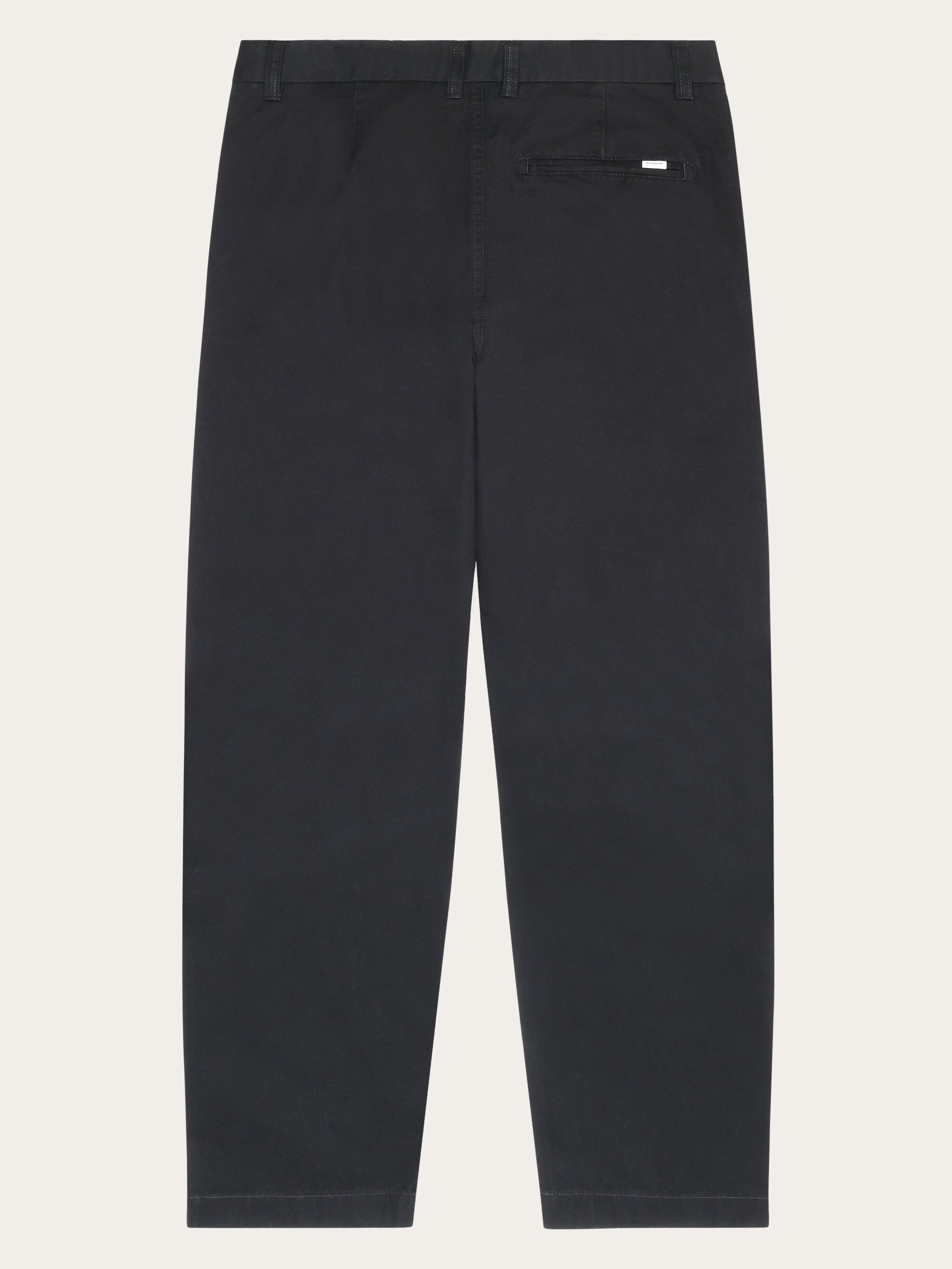 KnowledgeCotton Apparel men vegan Chino Pants Wide Flint Black Jet