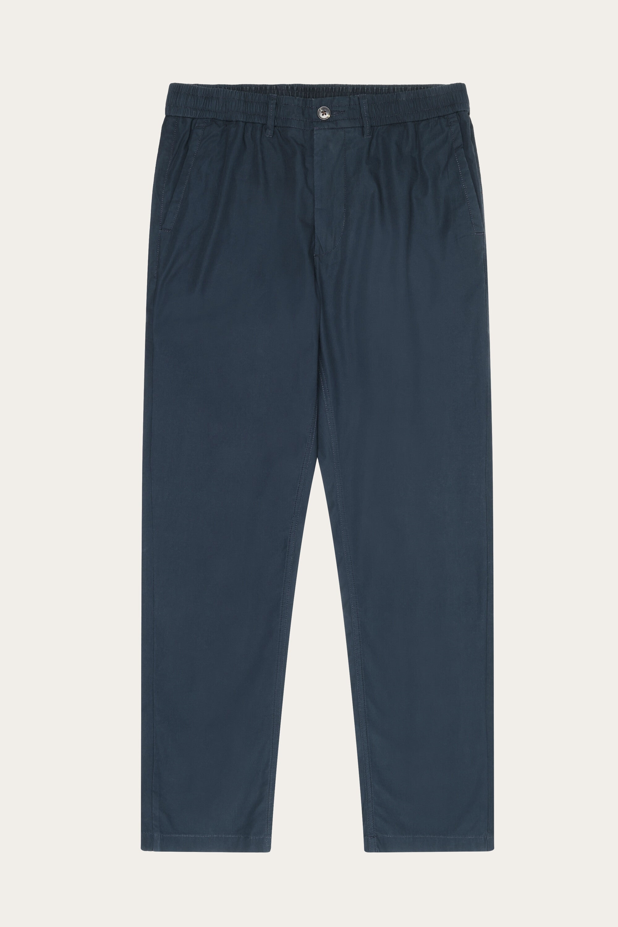 Image of KnowledgeCotton Apparel mannen vegan Chino Broek Tim Tapered Total Eclipse Navy