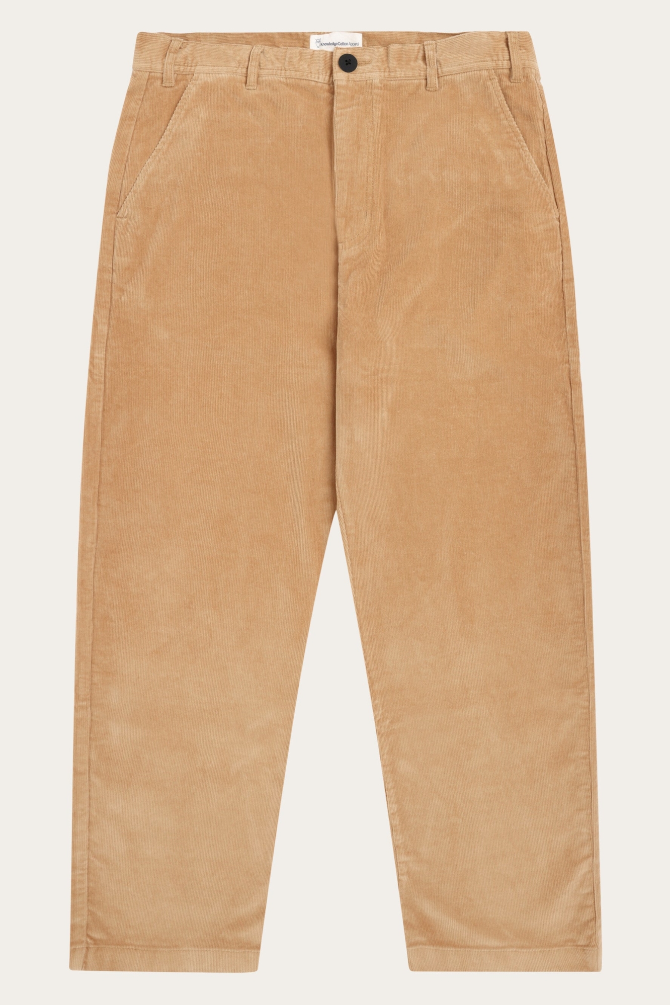 KnowledgeCotton Apparel Herren vegan Chino Hose Flint Wide Corduroy Apple Cinnamon