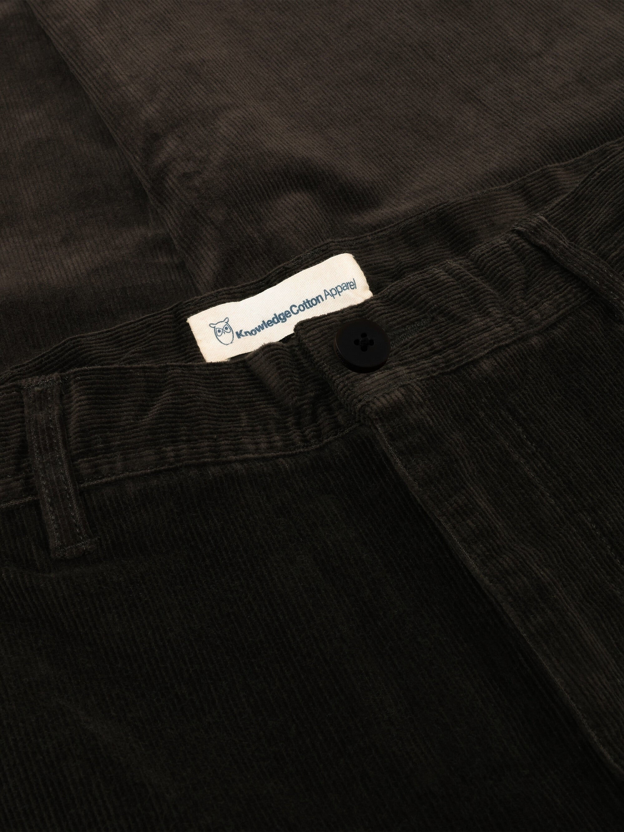 KnowledgeCotton Apparel Chino Pants Wide Corduroy  Flint Chocolate Torte
