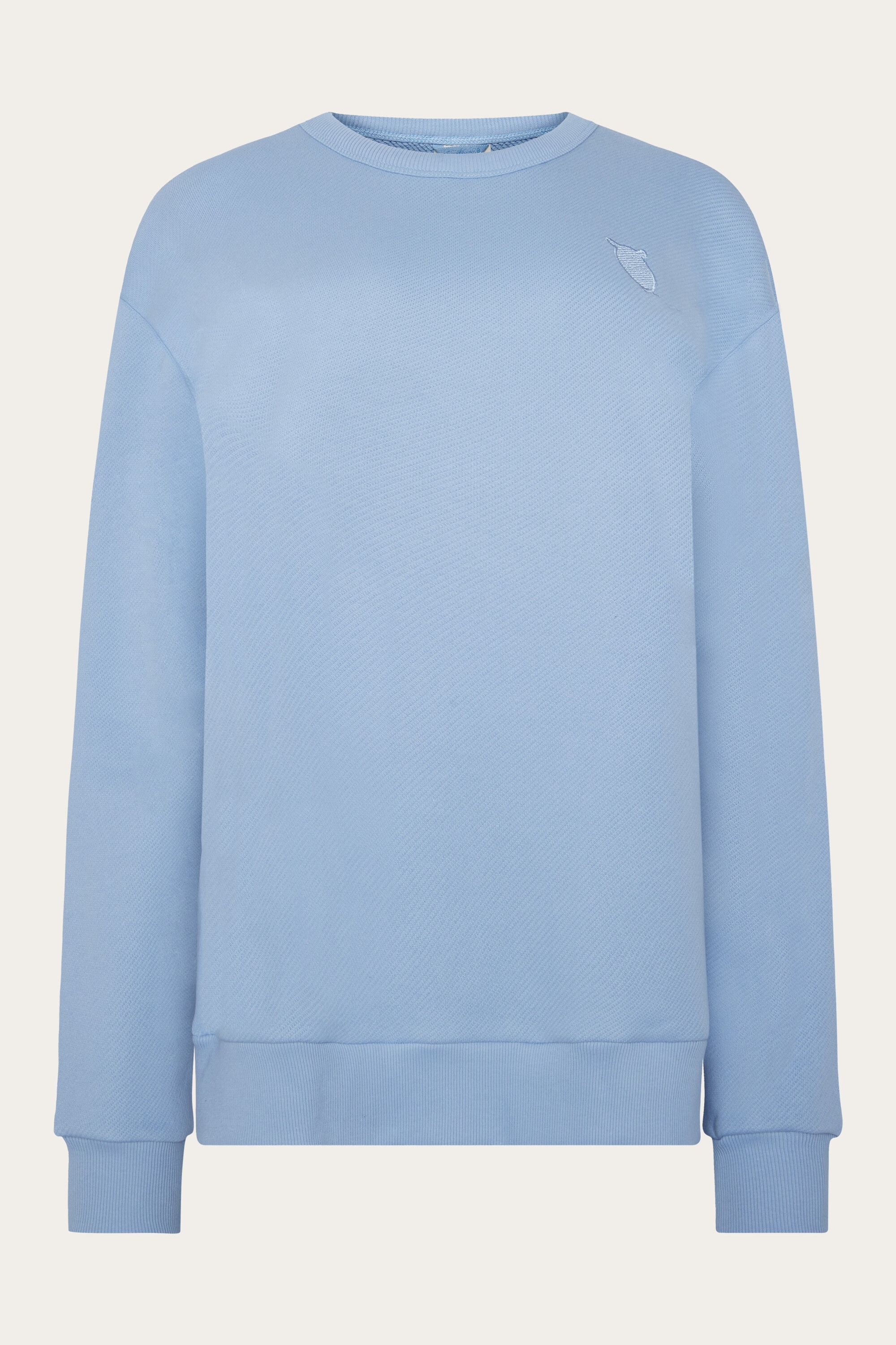 KnowledgeCotton Apparel Herren vegan Sweatshirt Straight Chest Stickerei Gletschersee