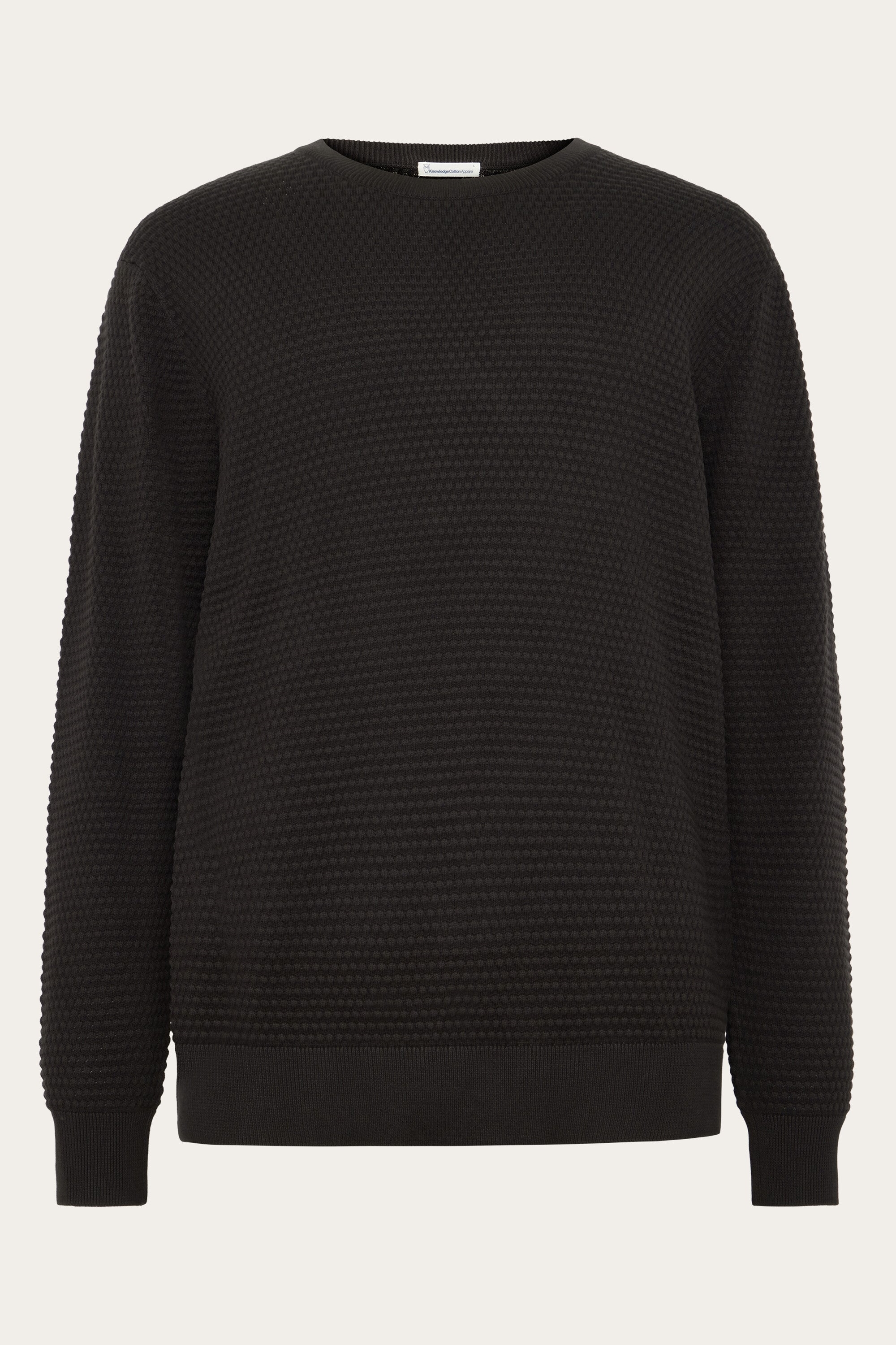 KnowledgeCotton Apparel Herren vegan Strickpullover Vagn Bubble Crew Neck Chocolate Torte