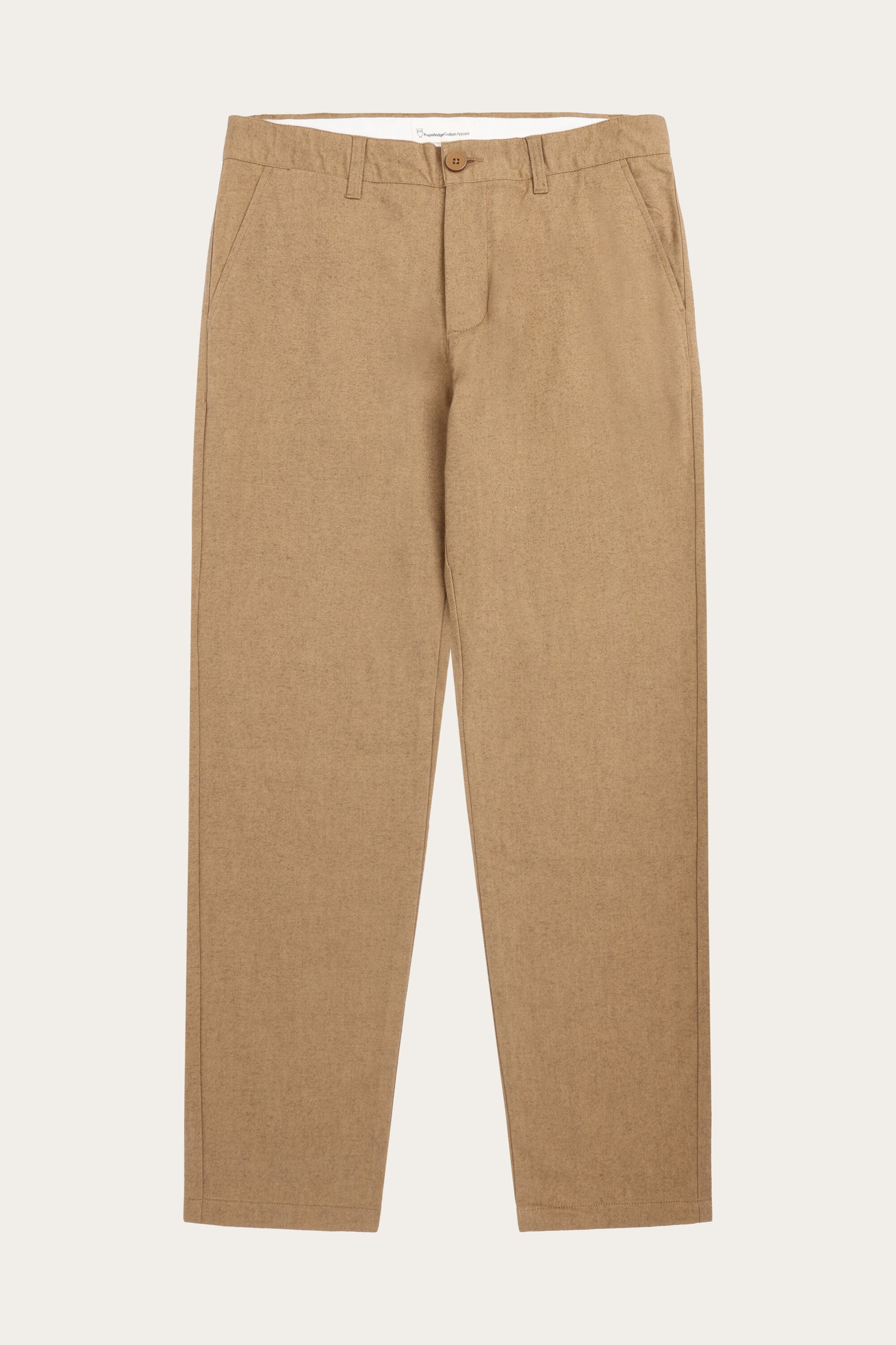 KnowledgeCotton Apparel Herren vegan Chino Hose Chuck Regular Flanell Apfel Zimt