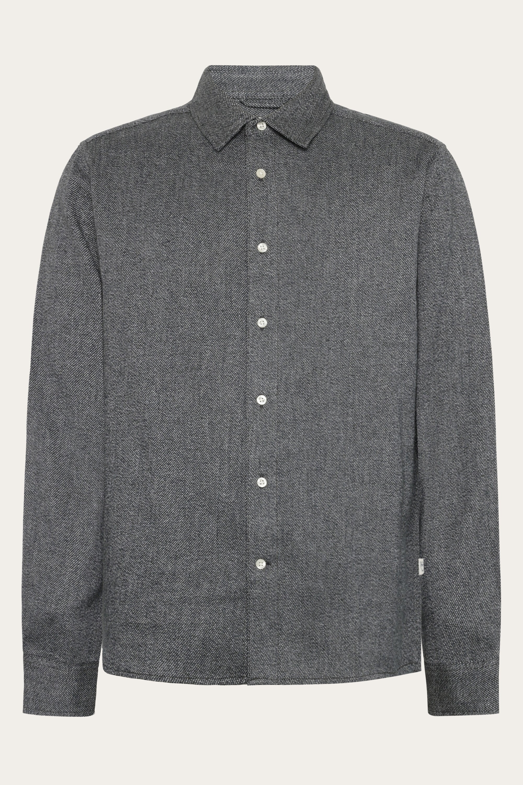 KnowledgeCotton Apparel Herren vegan Hemd Melange Forrest Night