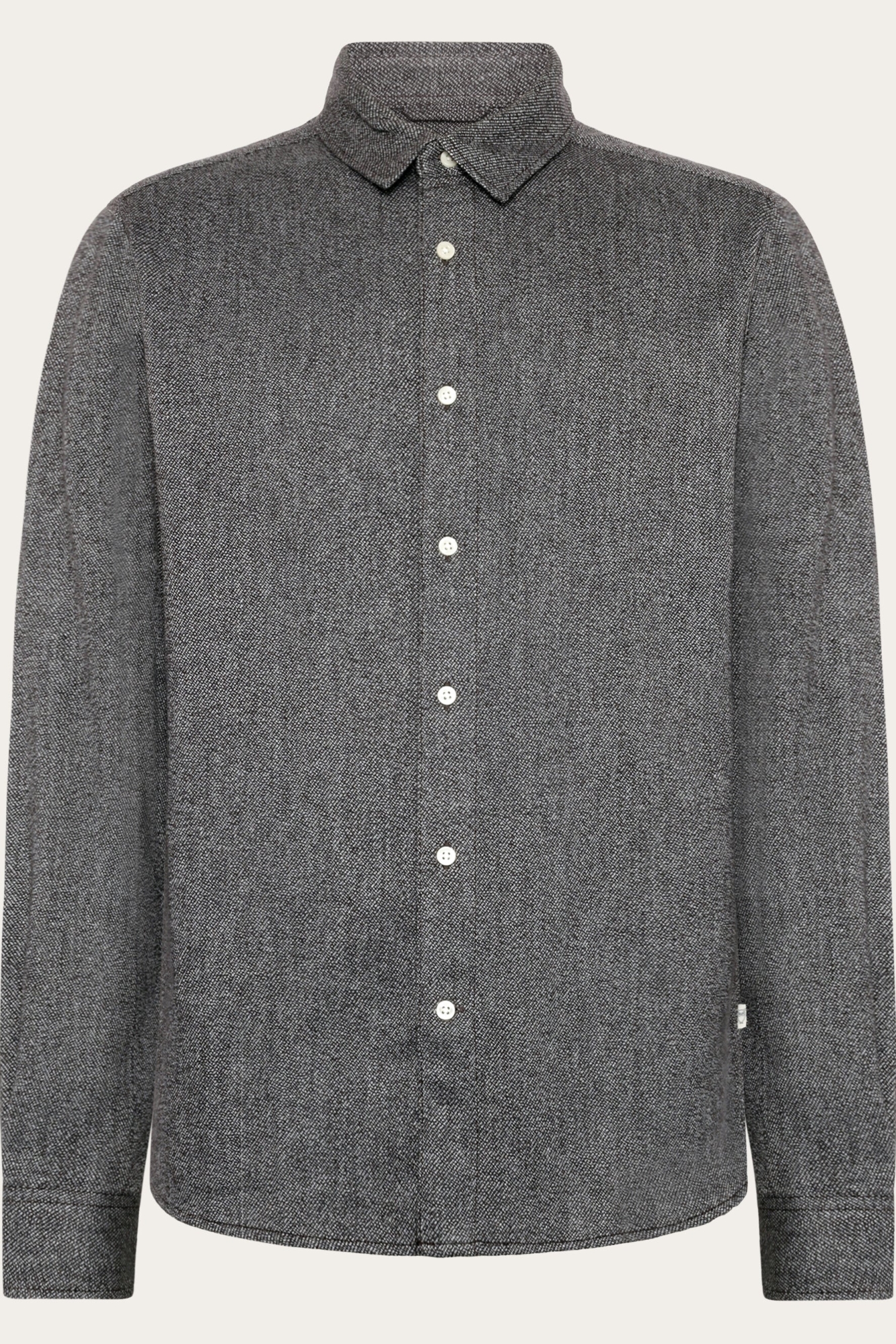 KnowledgeCotton Apparel Herren vegan Shirt Melange Schokoladentorte