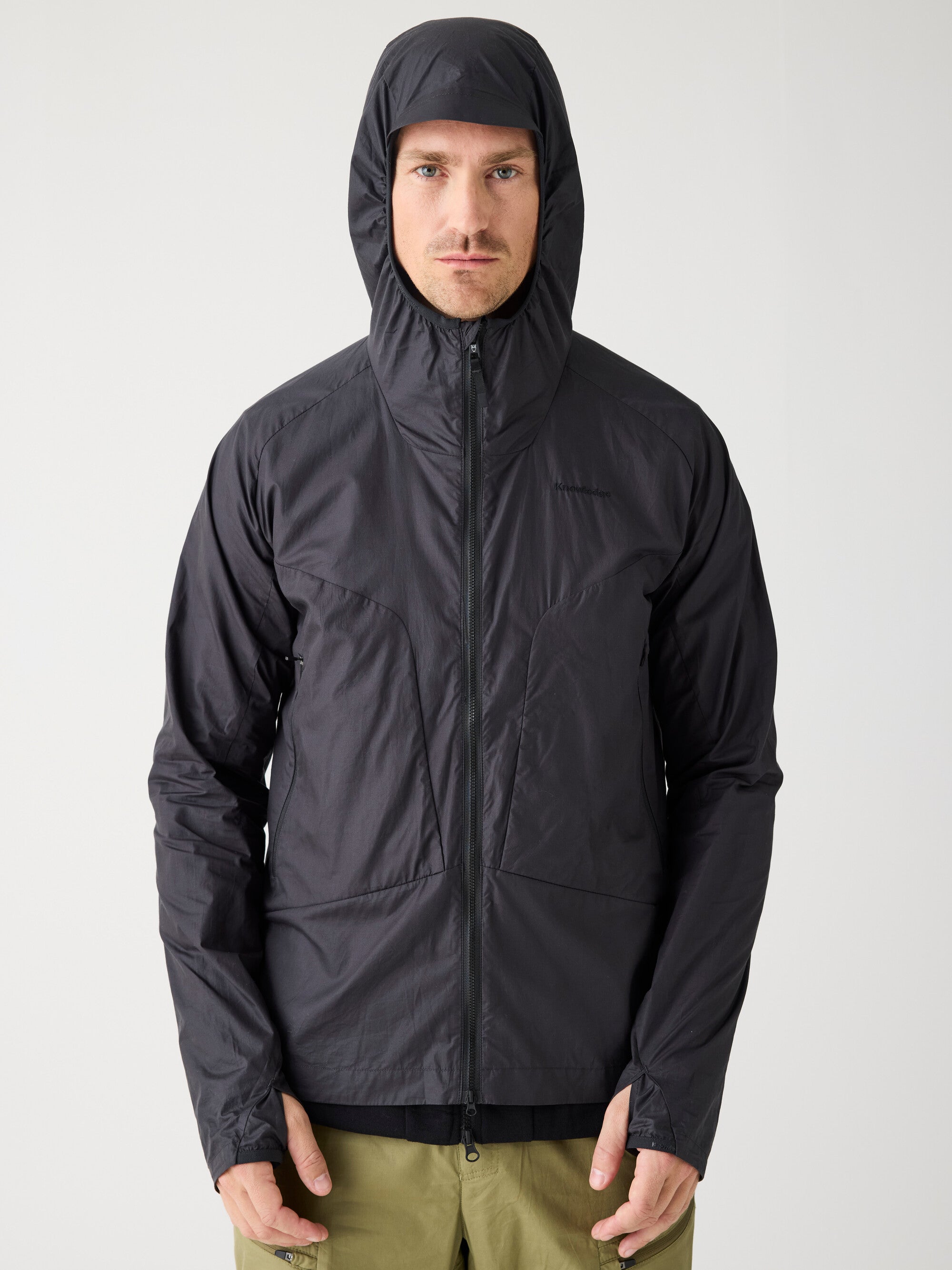 KnowledgeCotton Apparel men vegan Jacket Vent Ripstop 90 Black
