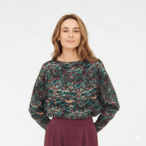 107358 - Damen vegan Longsleeve Slabby Mehrfarbig