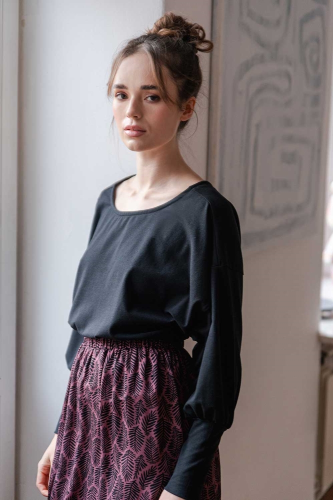 107365 - Damen vegan Langarm Ava Schwarz