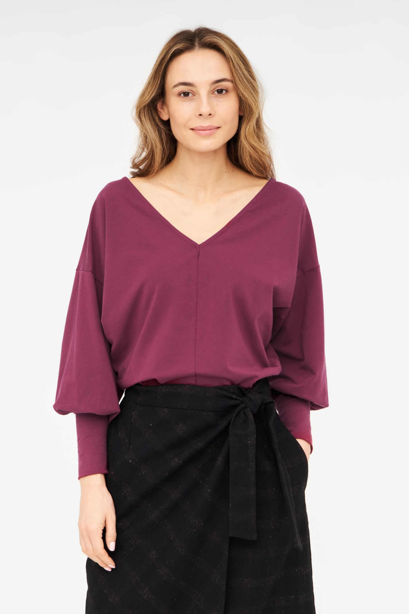 Image of WiDDA dames vegan Lange Mouwen Ava Berry Rood