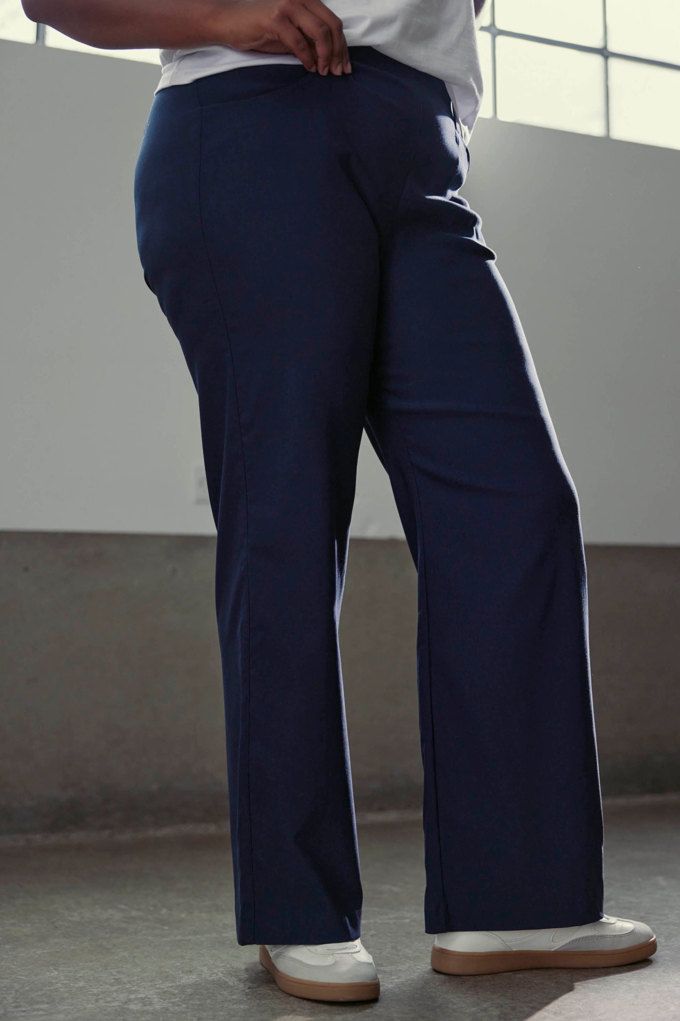 LAURIE Damen vegan Hose Donna Loose Ml Navy