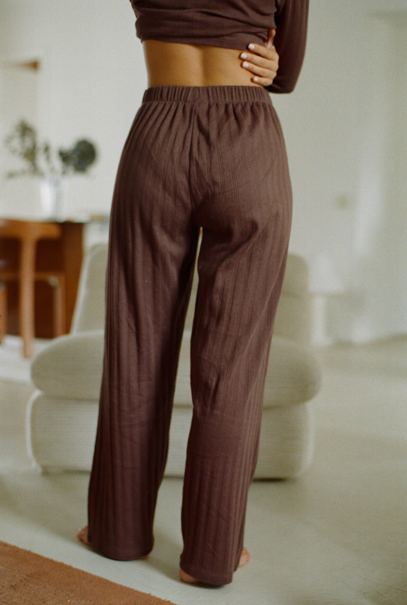 NÃ©nÃ©s womens vegan Pants Maud Brown