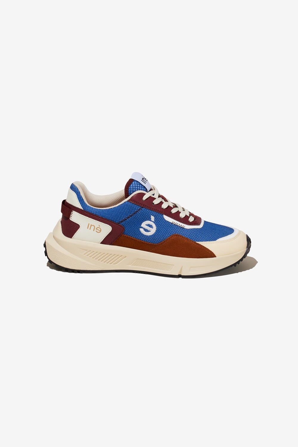 Image of Iné mannen vegan Sneakers Vibes Blauw En Kamel