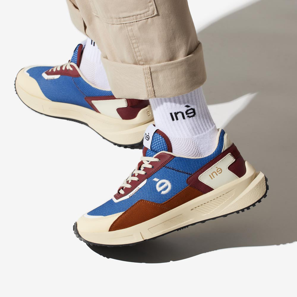 InÃ© men vegan Sneakers Vibes Blue And Camel