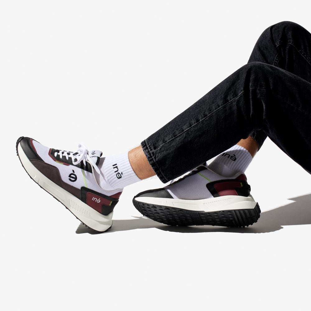 InÃ© men vegan Sneakers Vibes Burgundy And Black