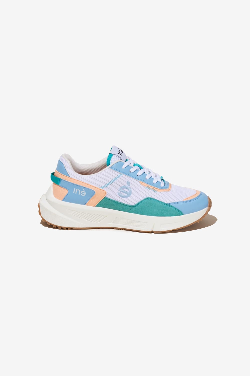 Image of Iné mannen vegan Sneakers Vibes Koraal En Pastelblauw