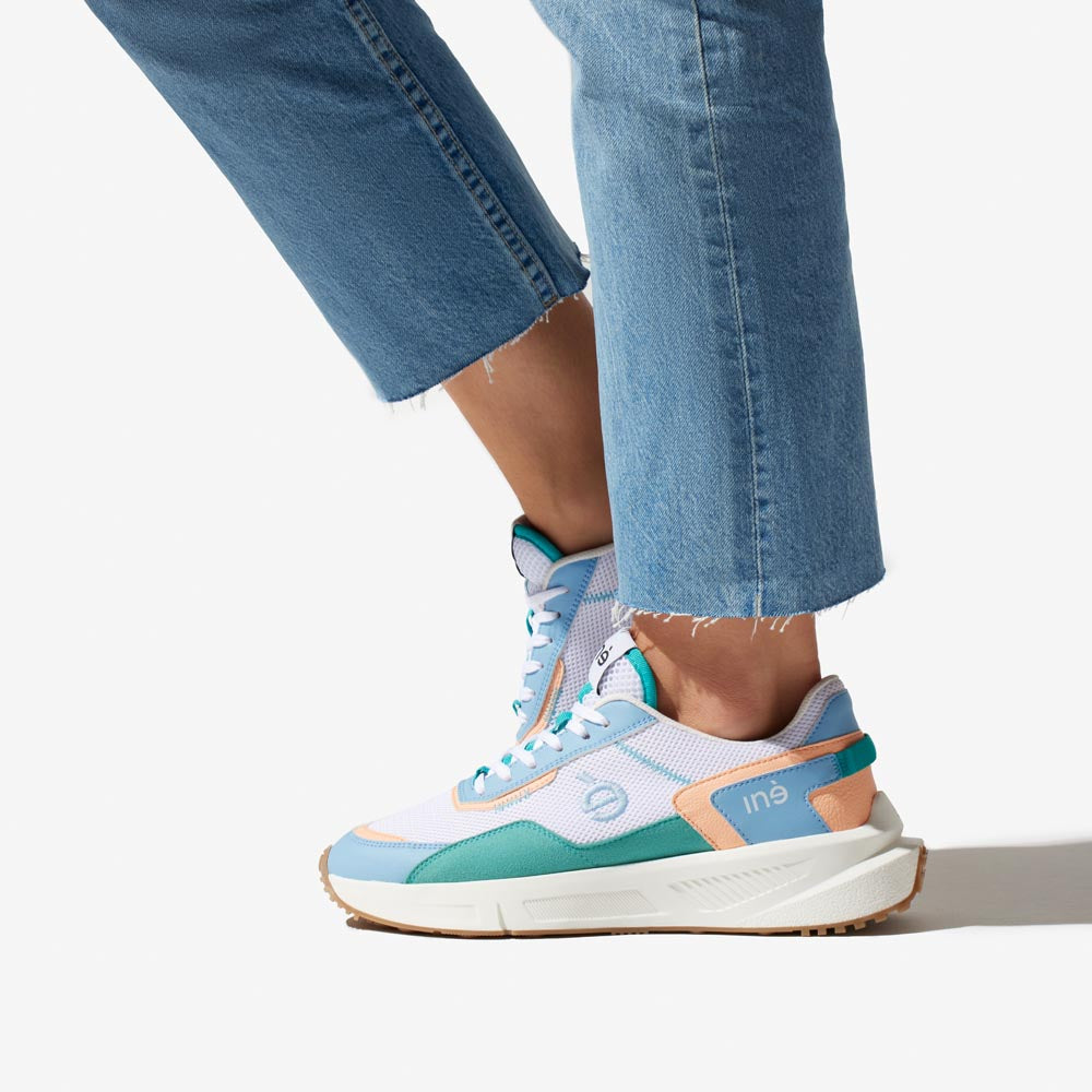 InÃ© men vegan Sneakers Vibes Coral And Pastel Blue