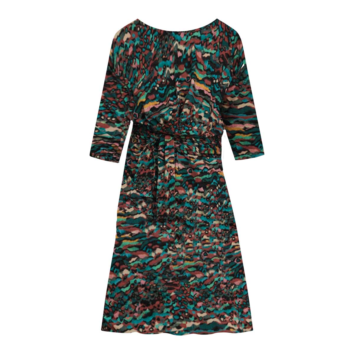 107426 - Damen vegan Kleid Jersey Slinga Multicolor