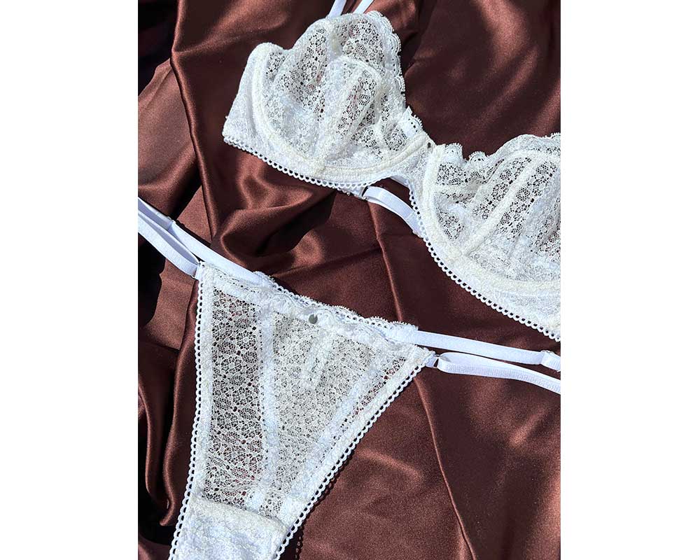 Anekdot womens vegan Panties Saga String White
