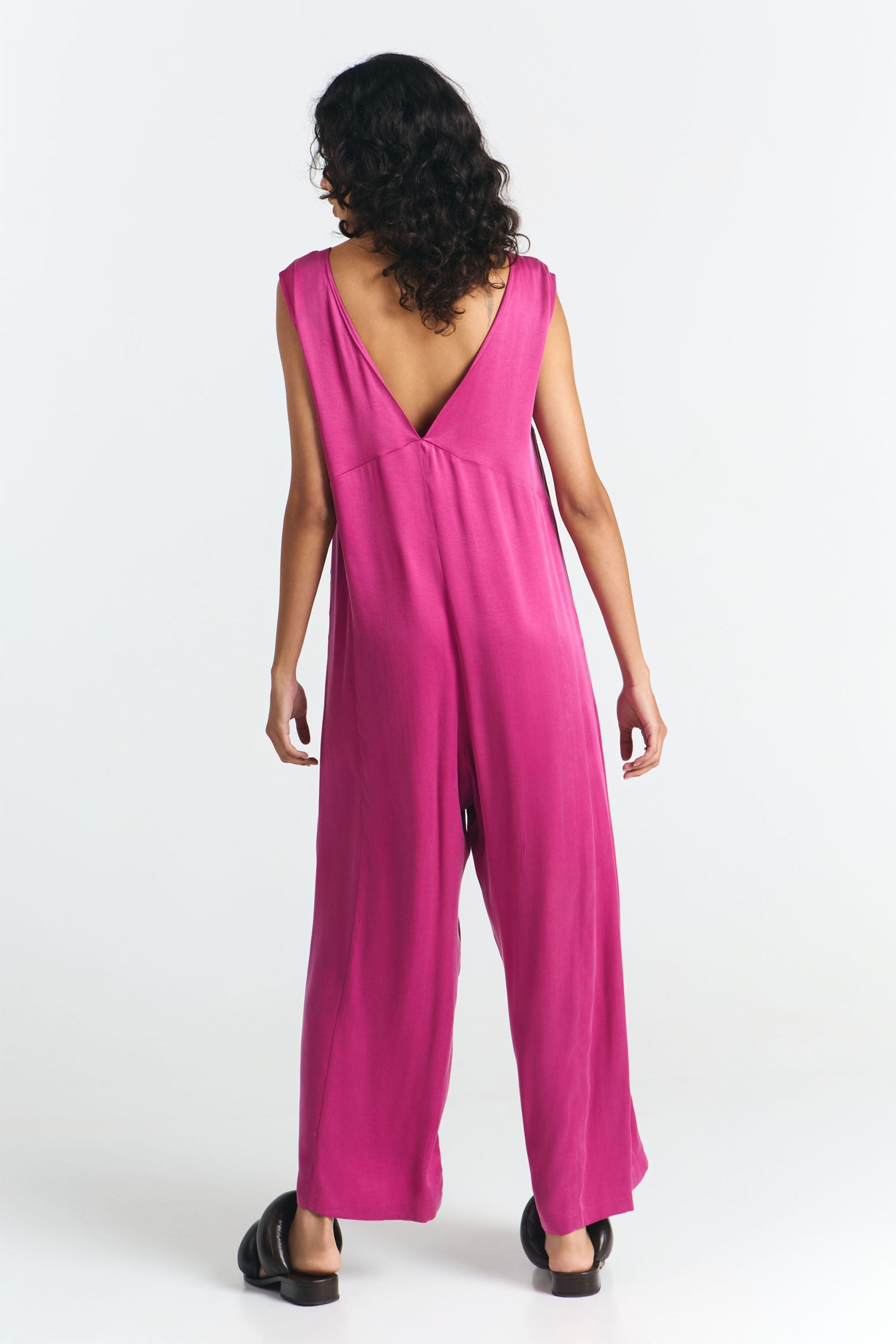 SUITE13LAB womens vegan Jumpsuit Neiba Magenta