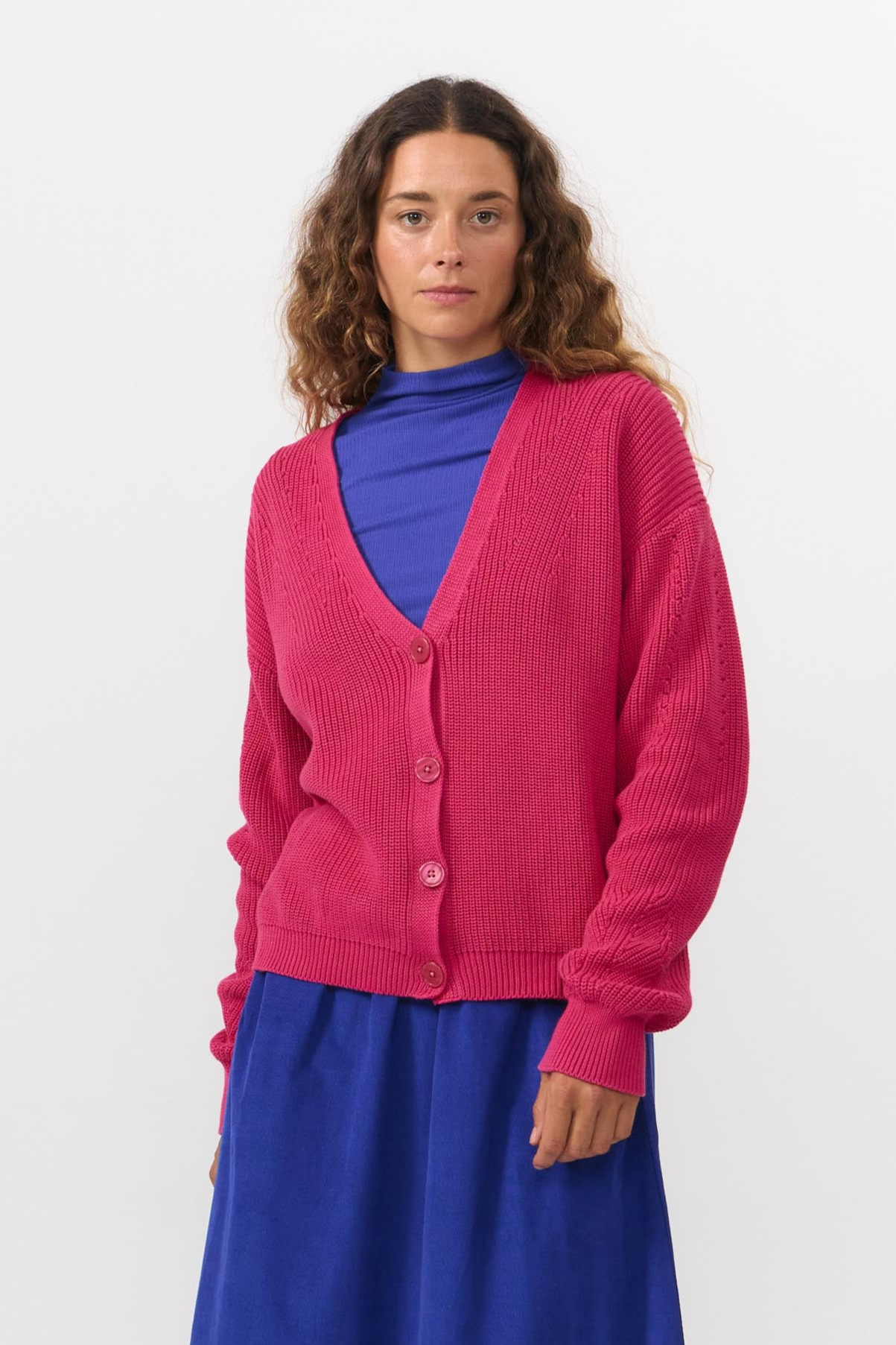 SUITE13LAB Damen vegan Strickjacke Loa Rosa