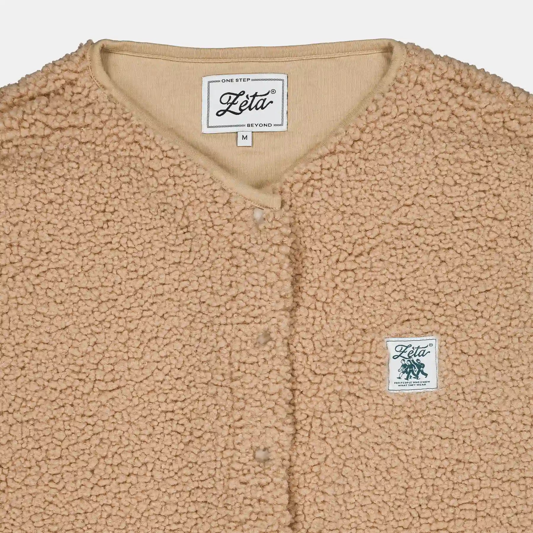 ZÃ¨ta womens vegan Vest Sherpa Camel Beige