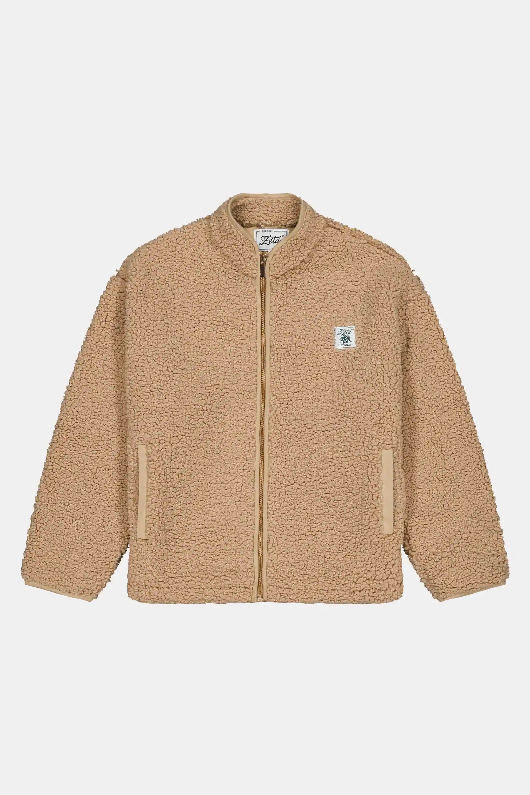 Image of Zèta mannen vegan Jas Unisex Sherpa Camel