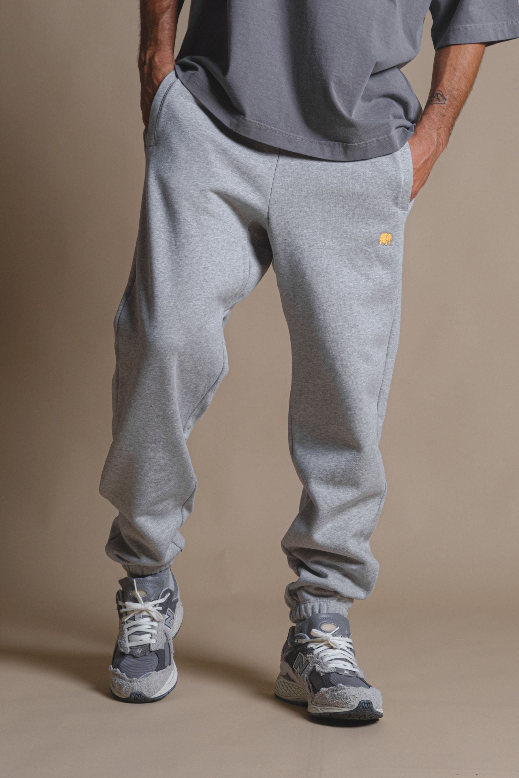 Image of Trendsplant mannen vegan Joggingbroek Essential Heather Grey
