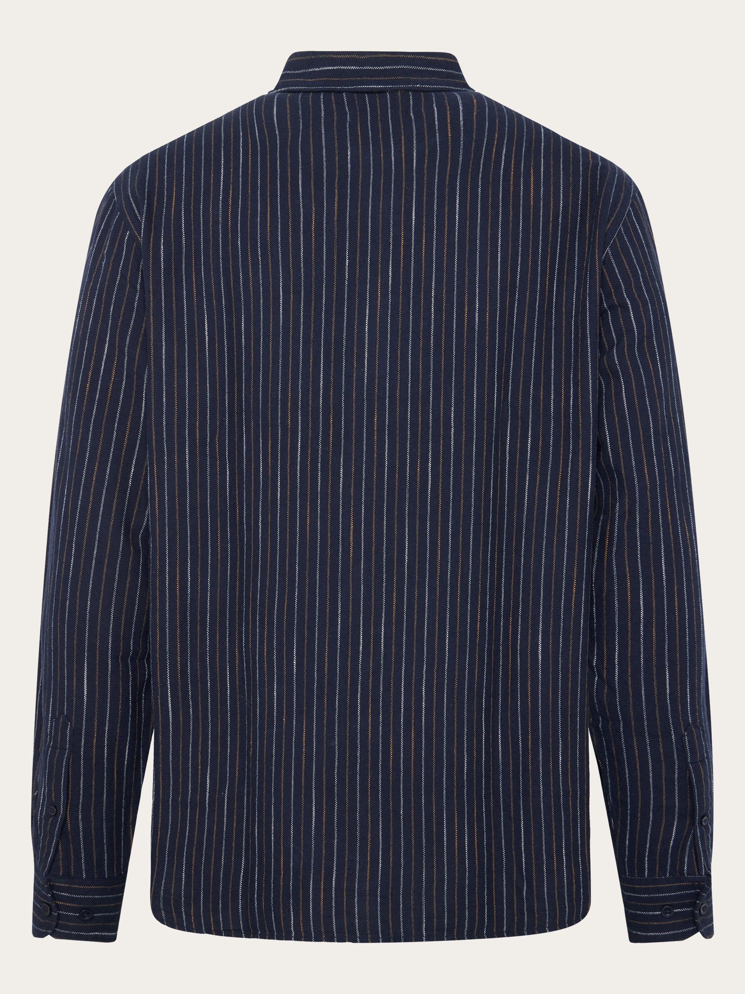 107839 - Herren vegan Hemd Gestreift Blau