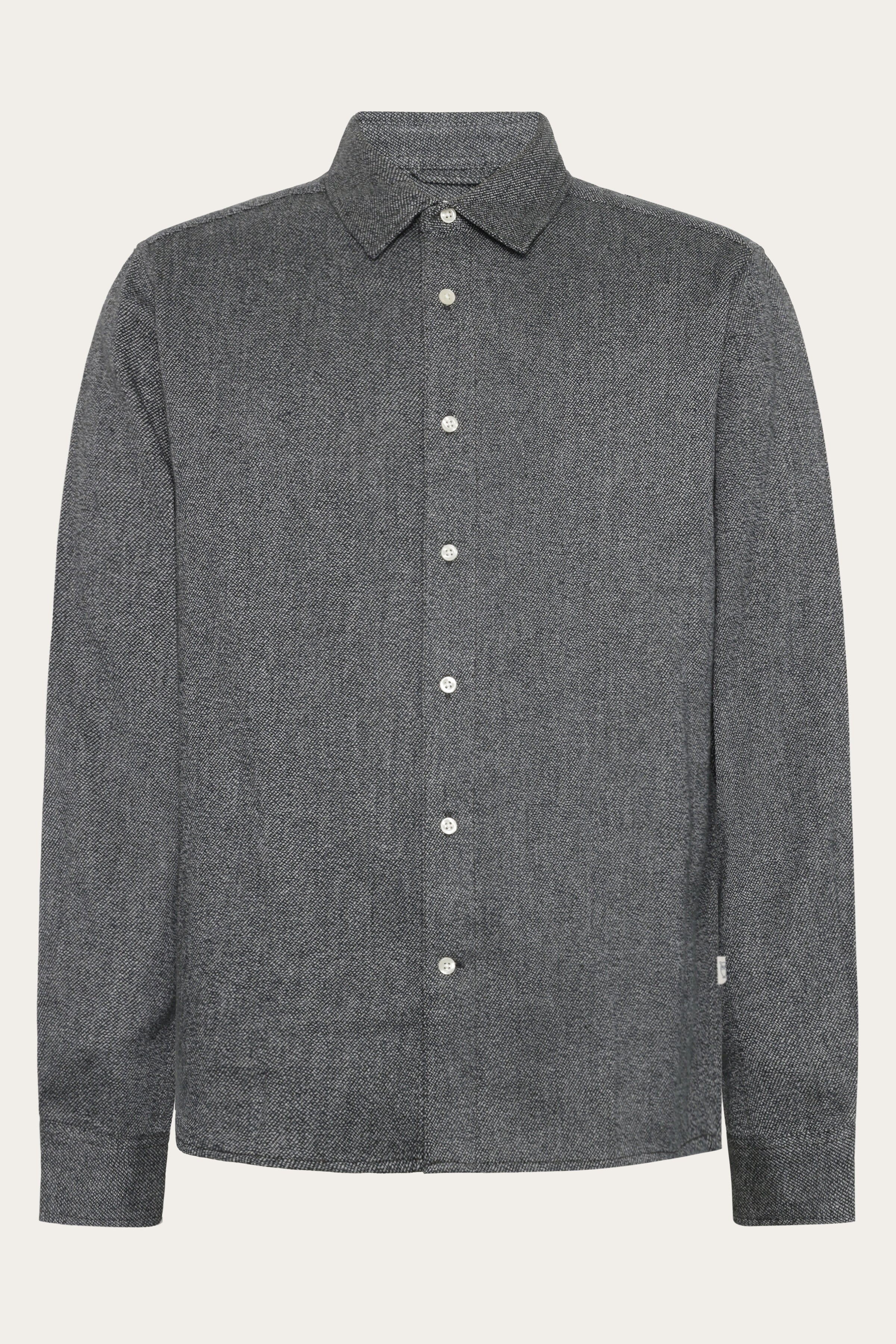 KnowledgeCotton Apparel Herren vegan Hemd Melange Forrest NachtgrÃ¼n/Grau