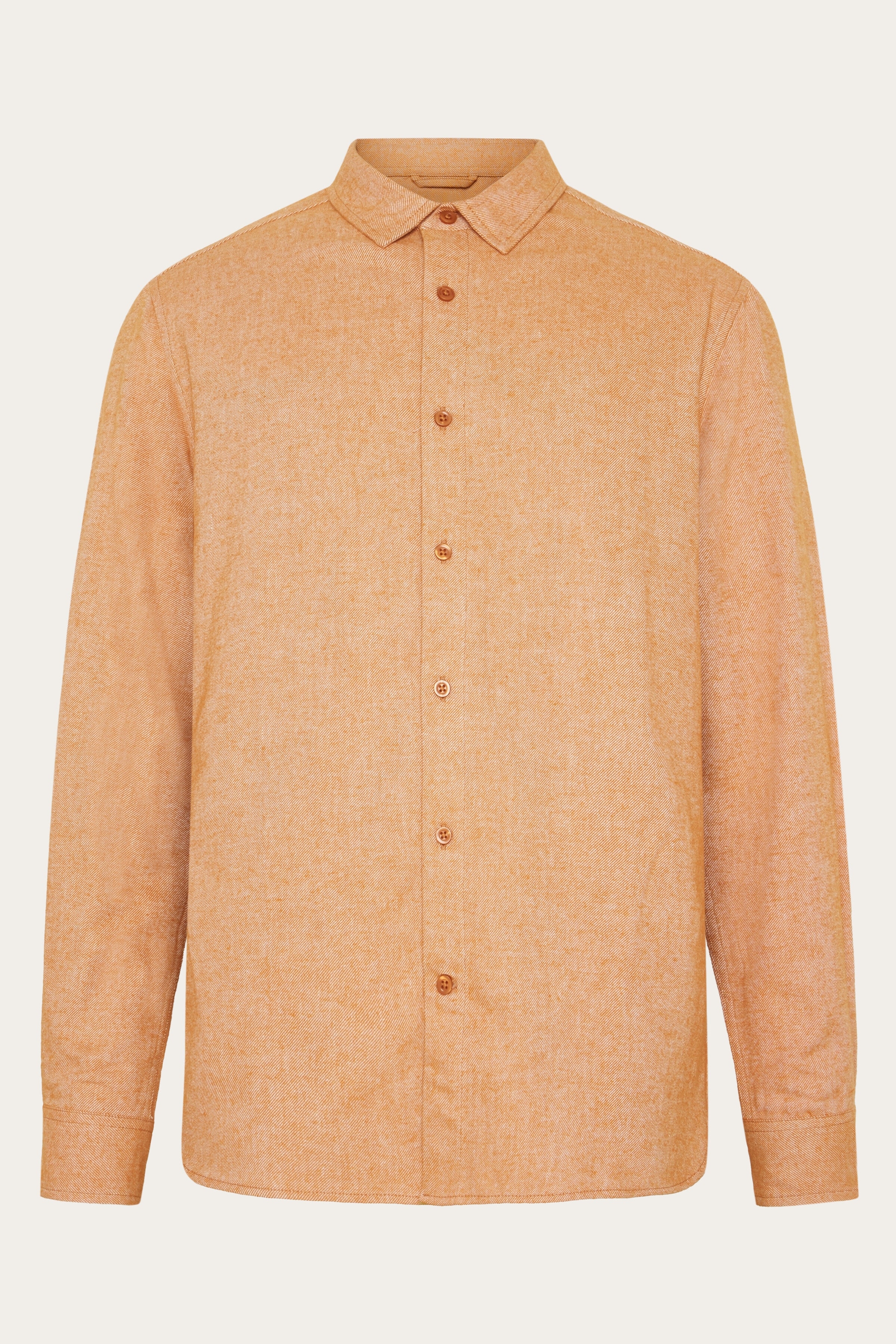 KnowledgeCotton Apparel Herren vegan Hemd Flanell Dune Regular KÃ¼rbisgewÃ¼rz