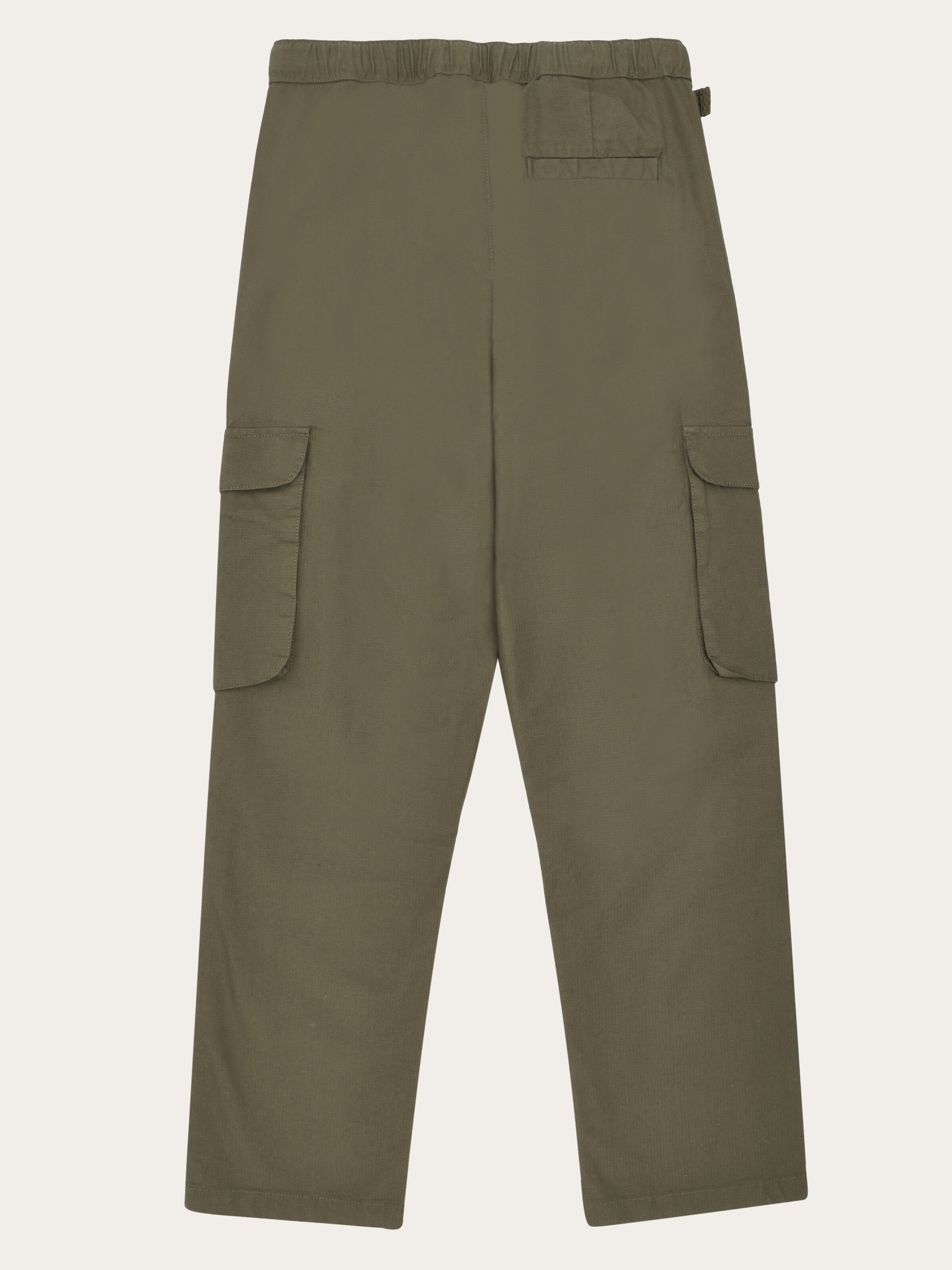 KnowledgeCotton Apparel Cargo Pants Flint Ripstop Belt Burned Olive