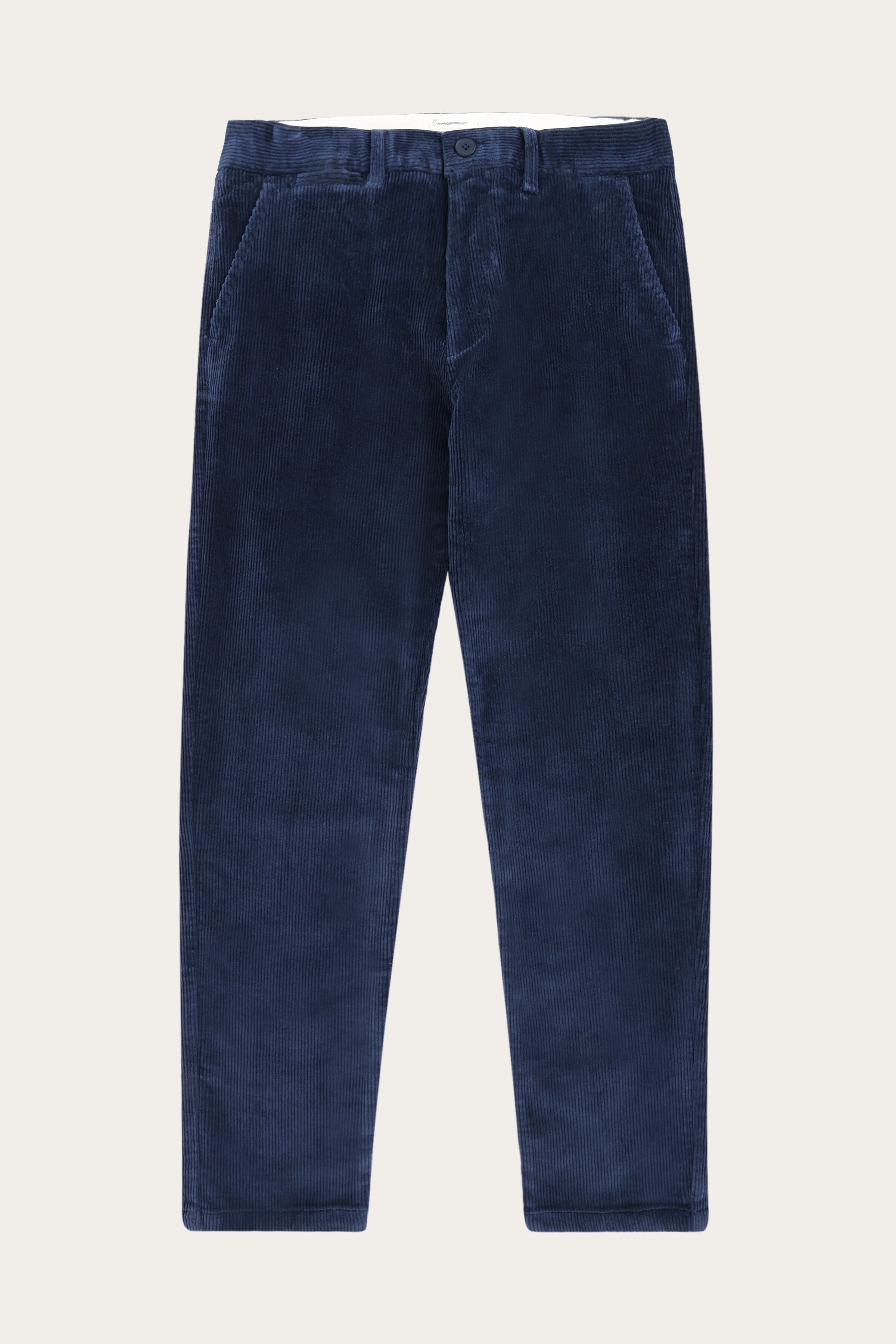 KnowledgeCotton Apparel Herren vegan Chino Hose Chuck Regular 8 Wales Corduroy Night Sky