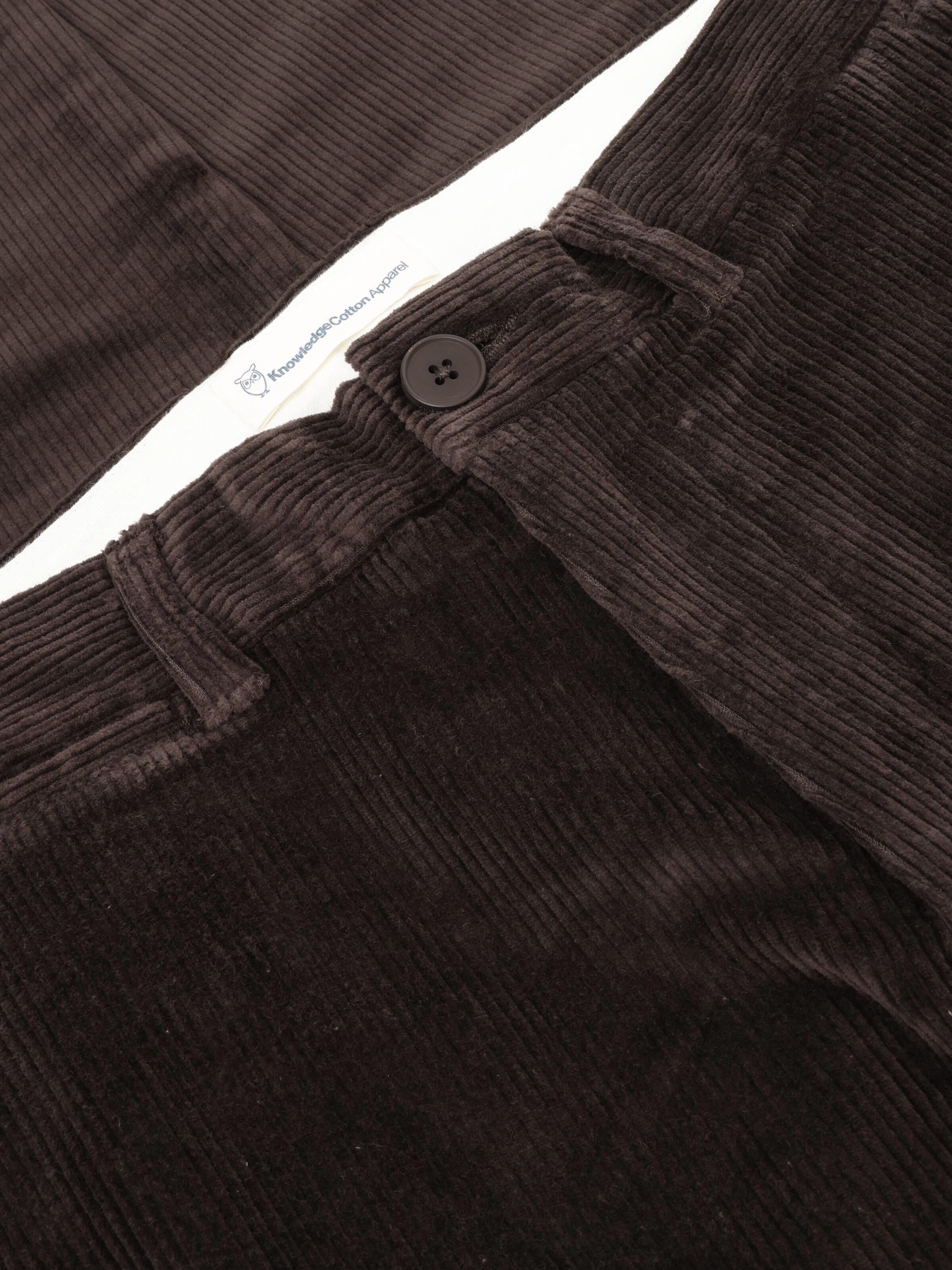 KnowledgeCotton Apparel Chino Pants Chuck Regular 8 Wales Corduroy Chocolate Torte
