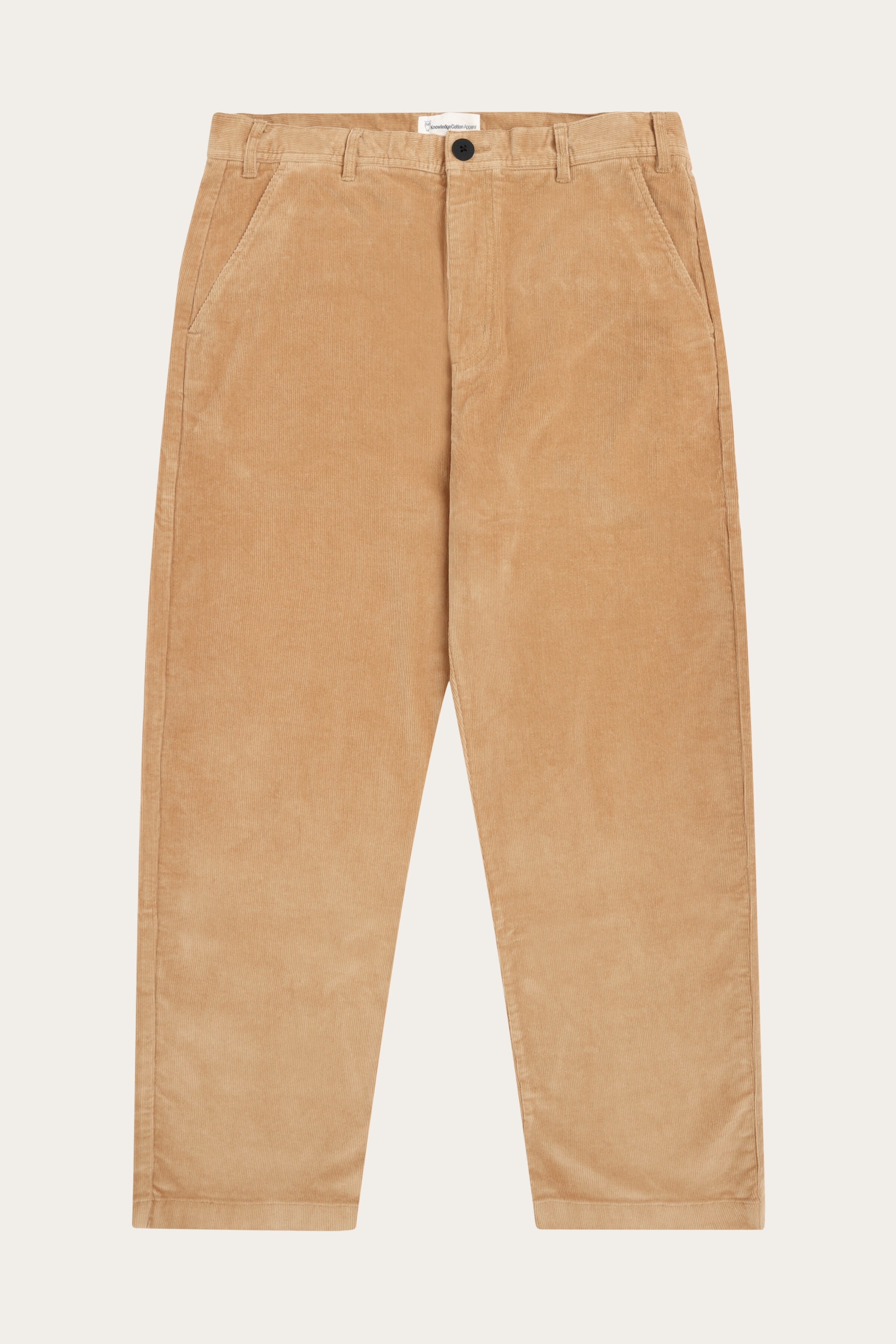 KnowledgeCotton Apparel Herren vegan Chino Hose Flint Wide Corduroy Apple Cinnamon