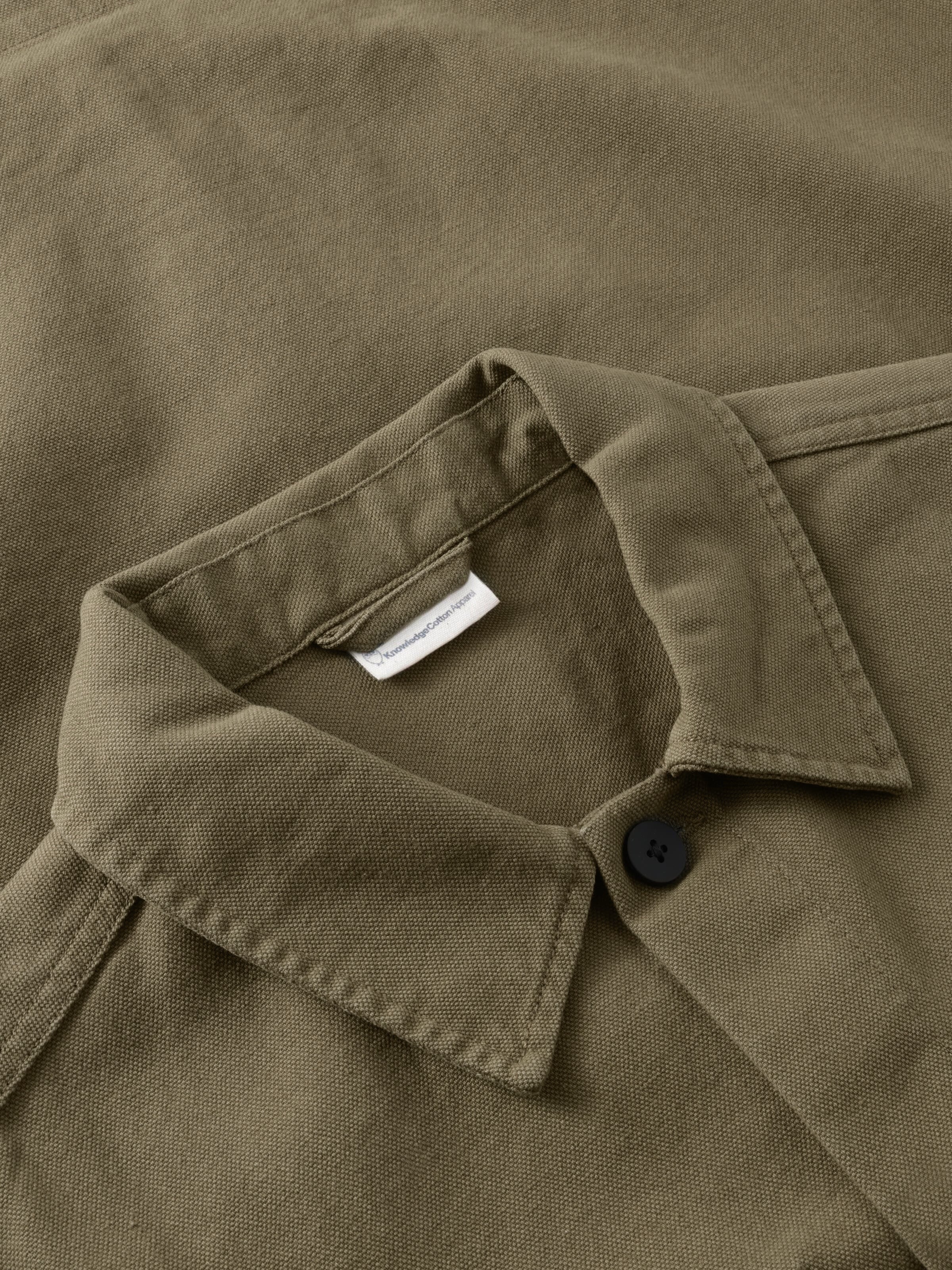 107907 - Herren vegan Überhemd Canvas Gebranntes Olivgrün 107907 - Herren vegan Überhemd Canvas Gebranntes Olivgrün