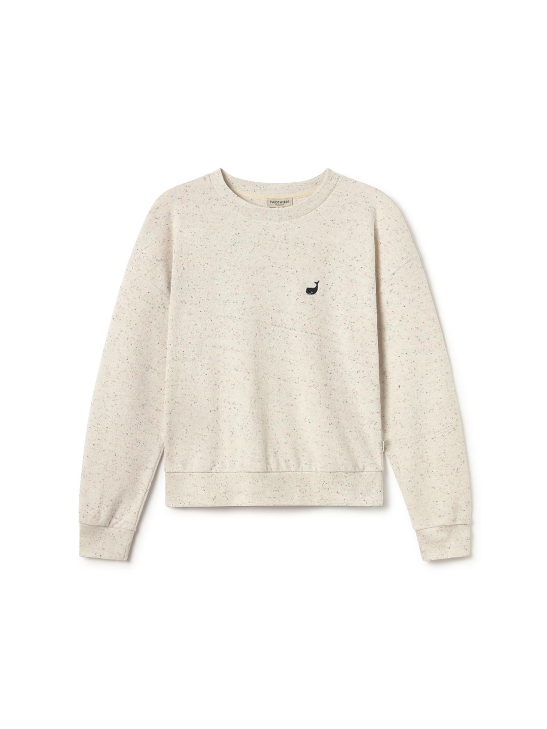 TWOTHIRDS womens vegan Sweatshirt Freest Off White Multicolour Neps