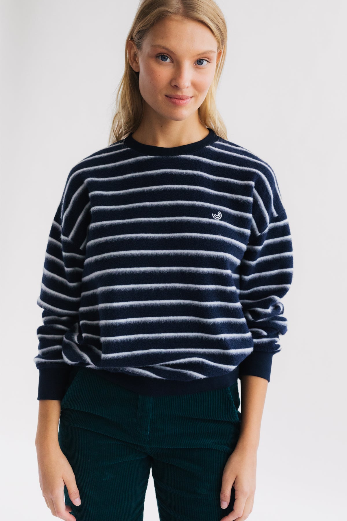 TWOTHIRDS Sweatshirt Fanad Navy Stripes