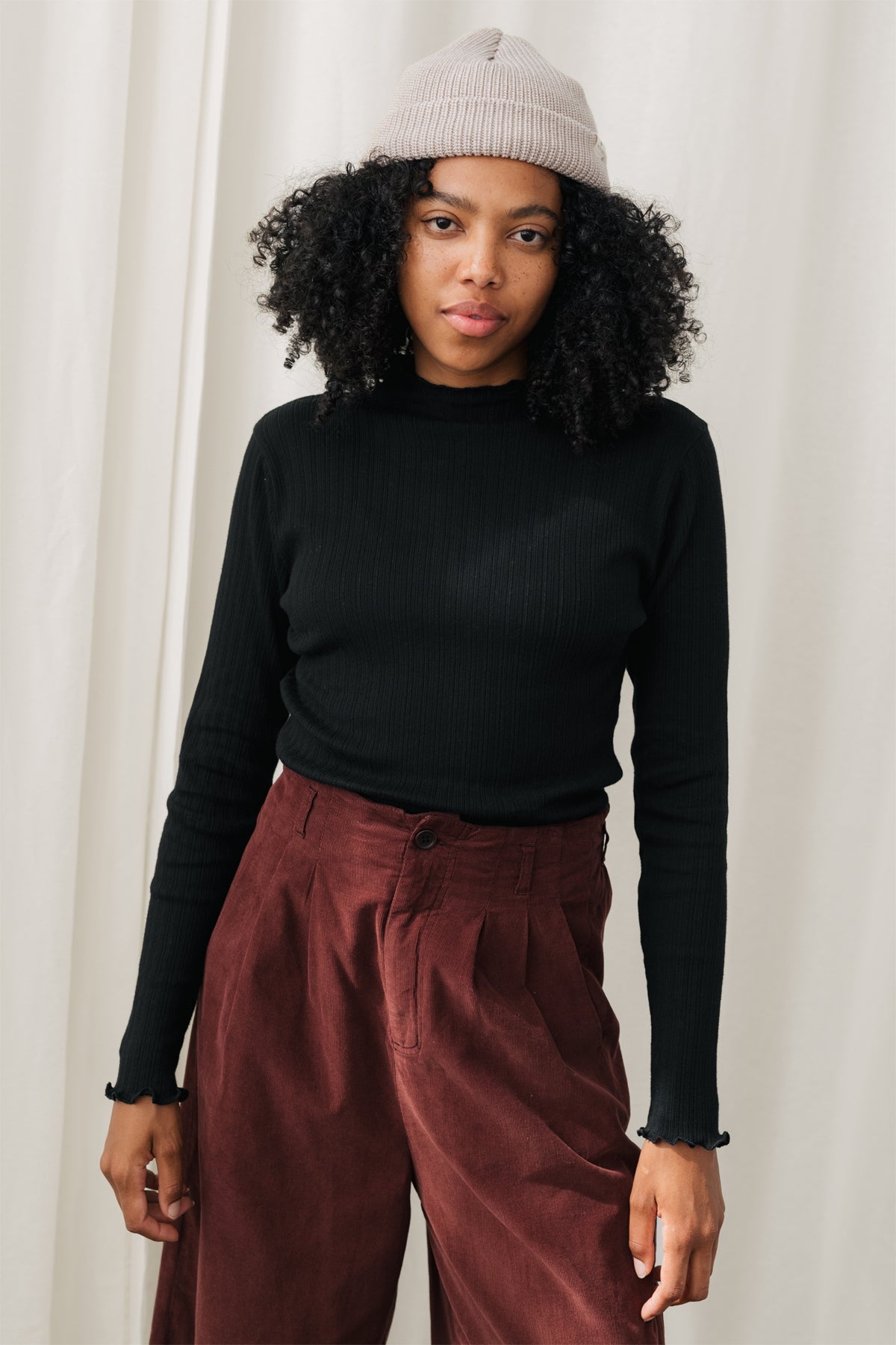 Image of TWOTHIRDS dames vegan Top Etajima Zwart