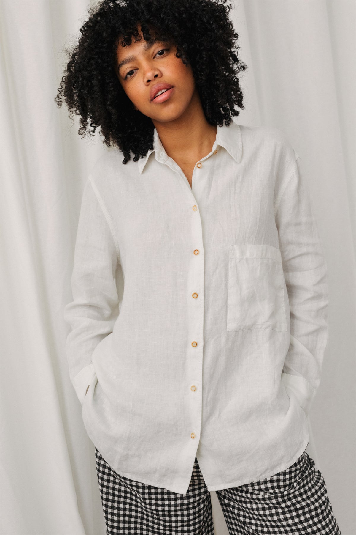 Image of TWOTHIRDS dames vegan Shirt Judinsalo Off White