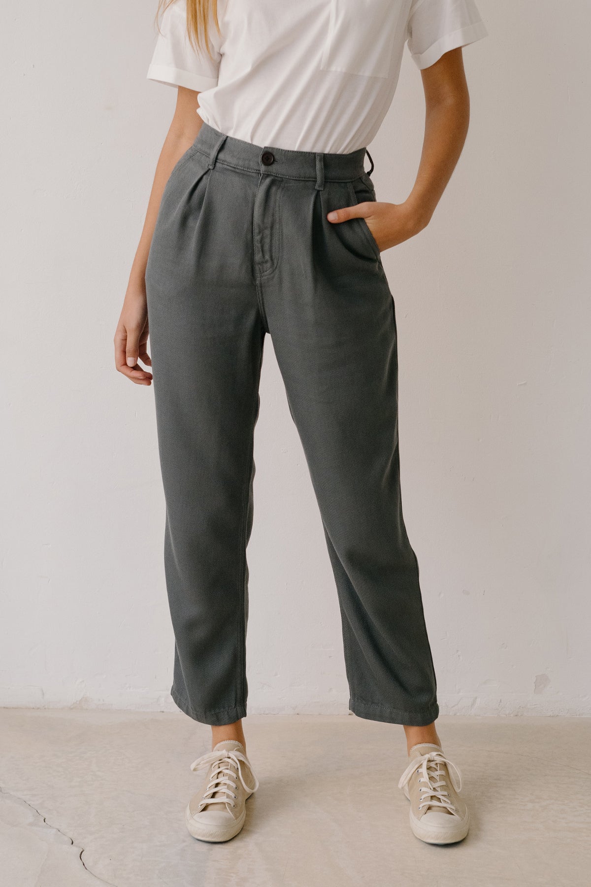 TWOTHIRDS Damen vegan Hose Bauza Gunmetal Grau