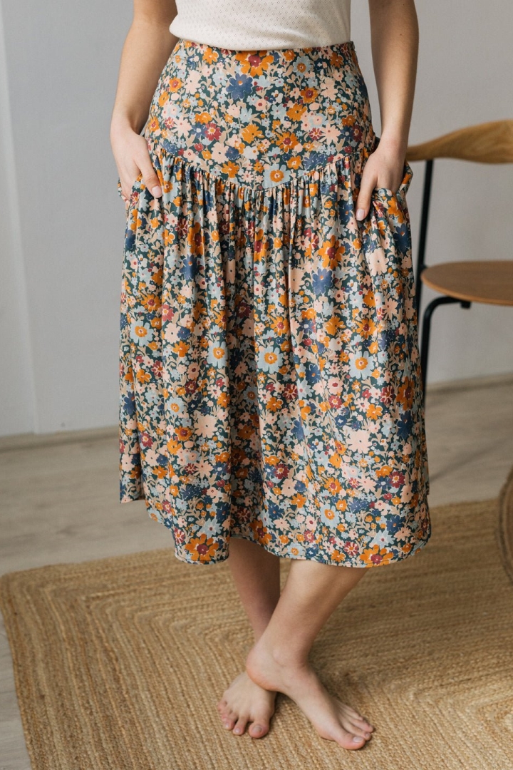 TWOTHIRDS womens vegan Skirt Calero Floral Print